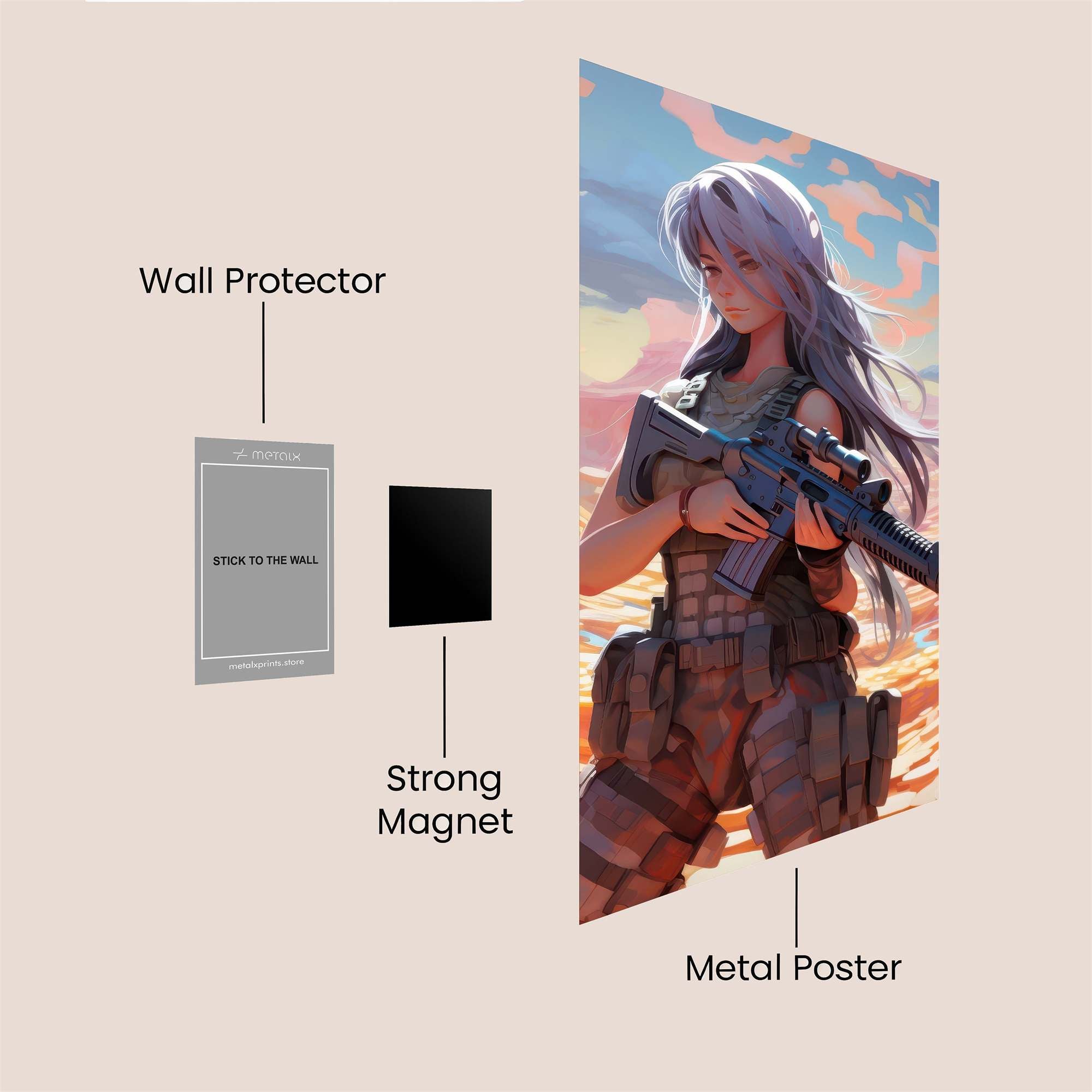 Warrior Dawn Safe Wall Magnetic / M