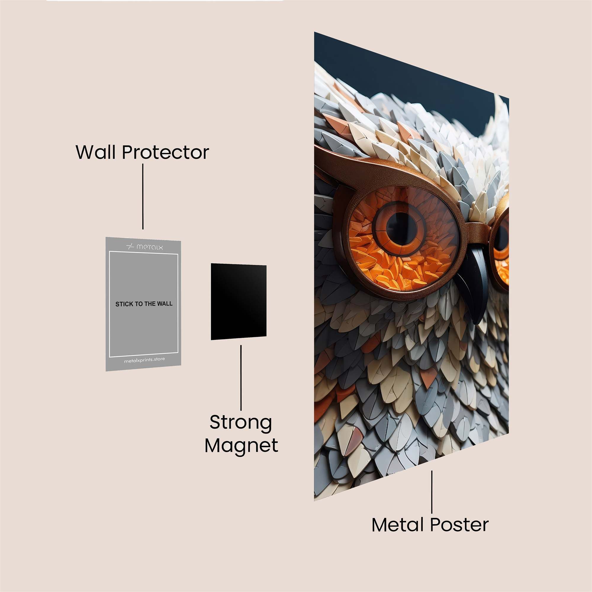 Owl Wise Safe Wall Magnetic / M