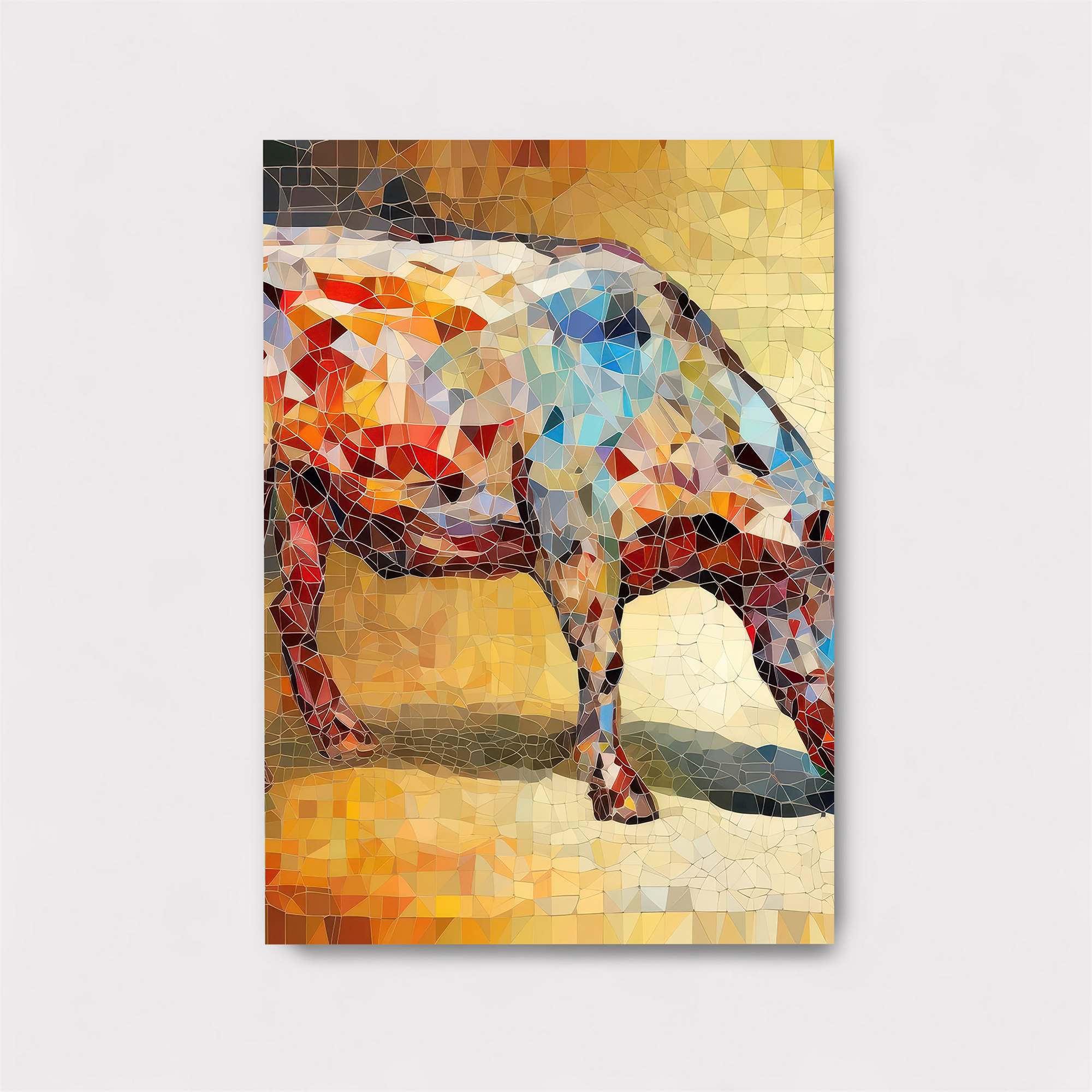 Mosaic Cow Safe Wall Magnetic / M