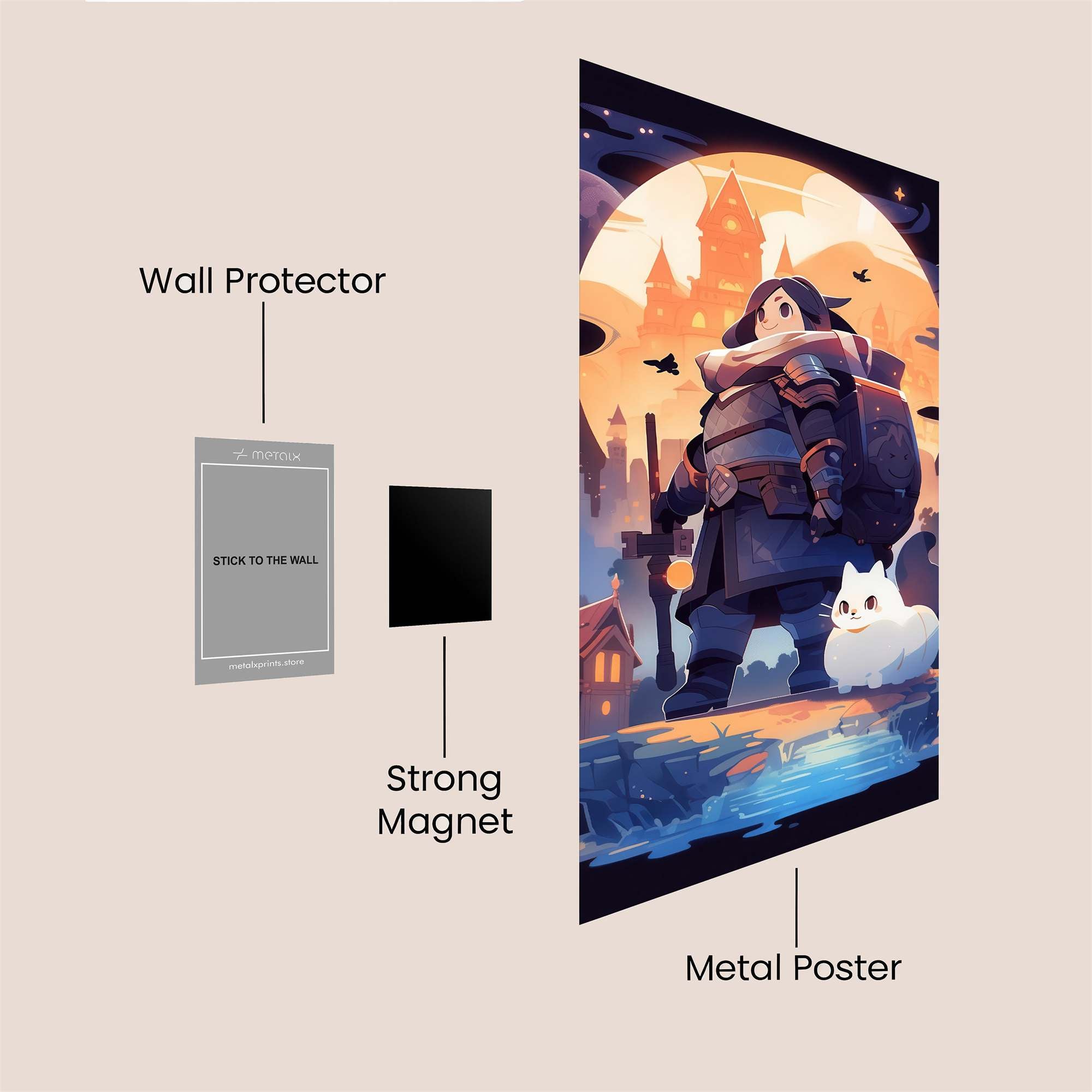 KnightlyWhimsy Safe Wall Magnetic / M