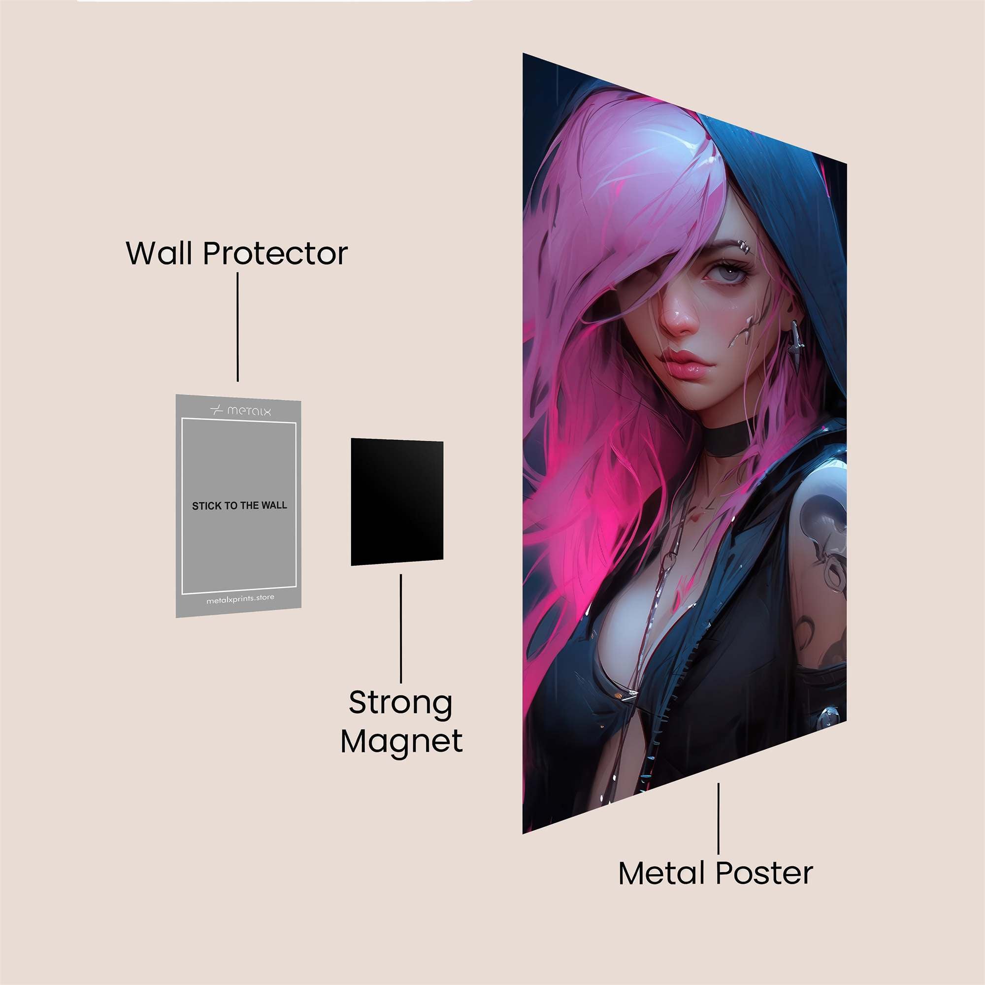 Neon Rebel Safe Wall Magnetic / M