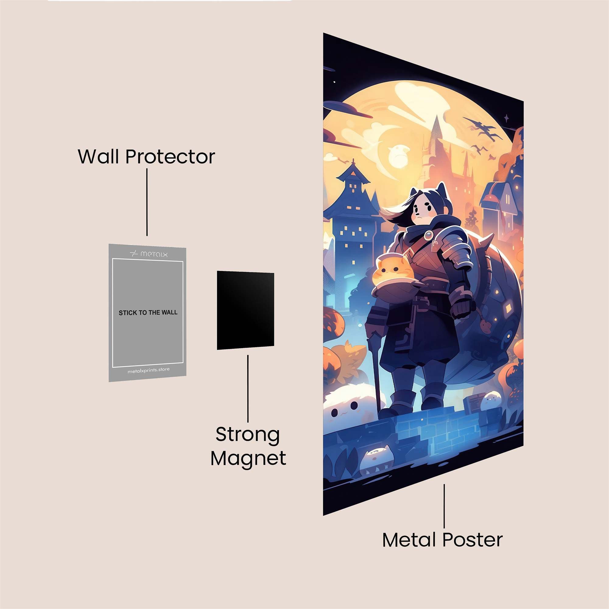 Knightly Whimsy Safe Wall Magnetic / M