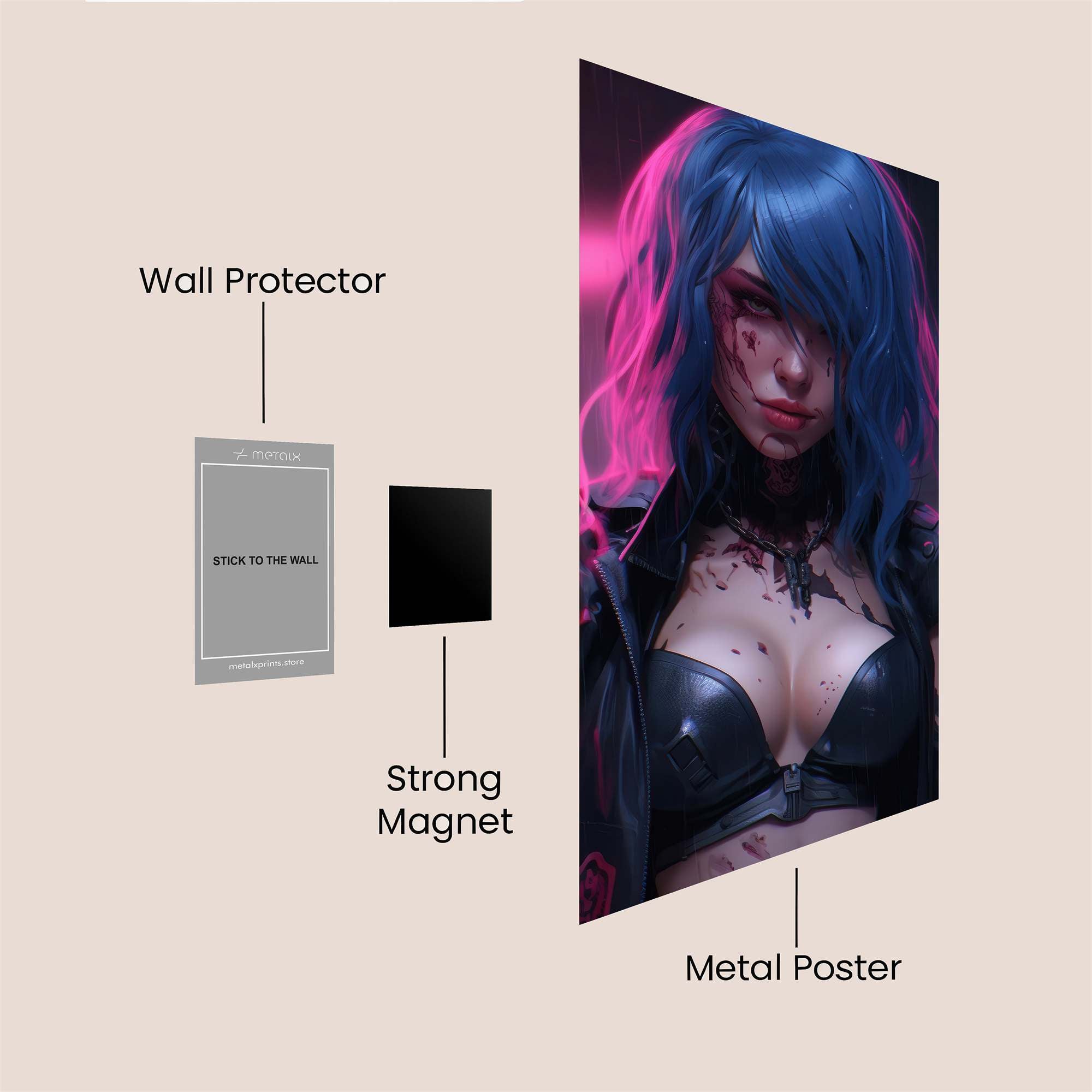 Neon Despair Safe Wall Magnetic / M