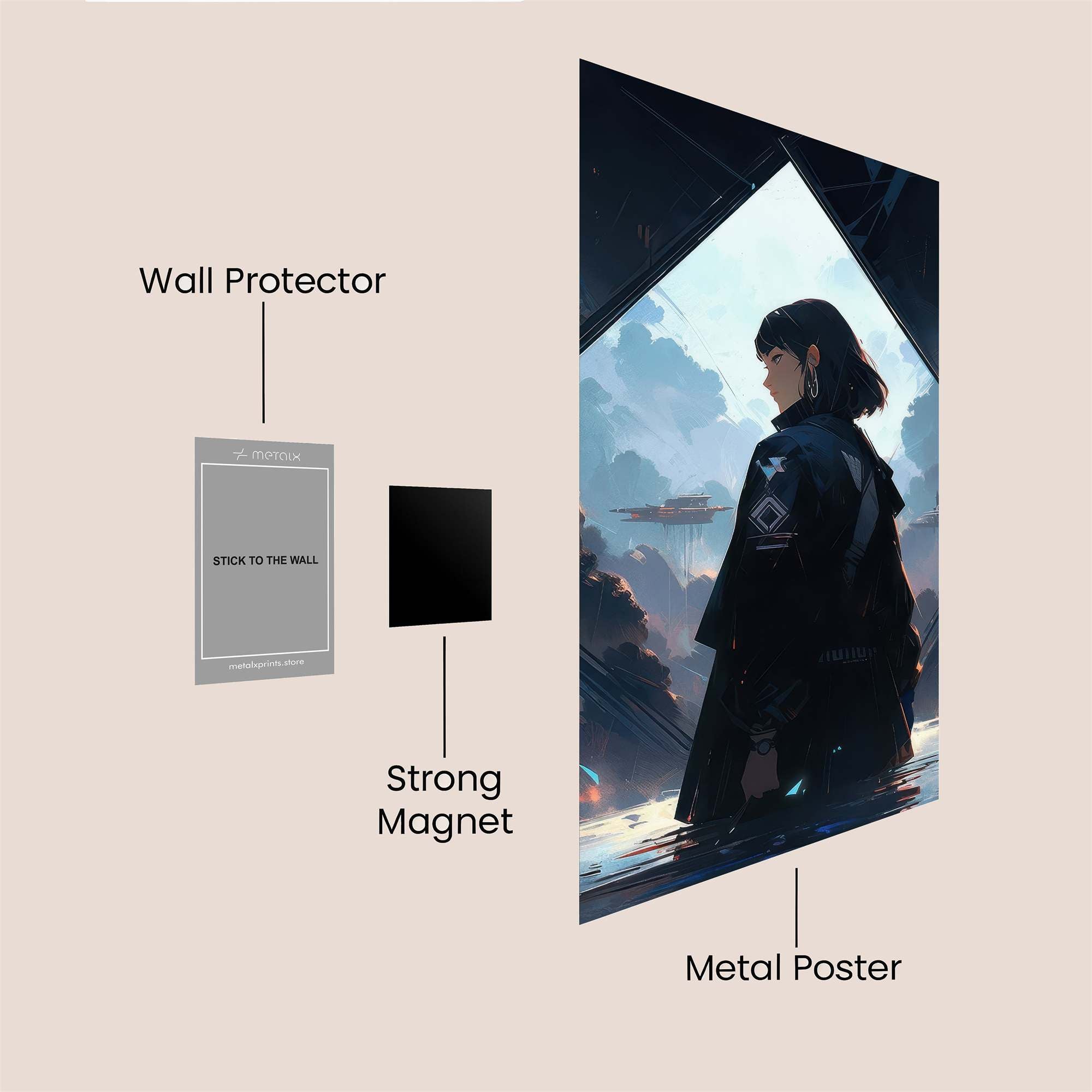 Cyber Serenity Safe Wall Magnetic / M