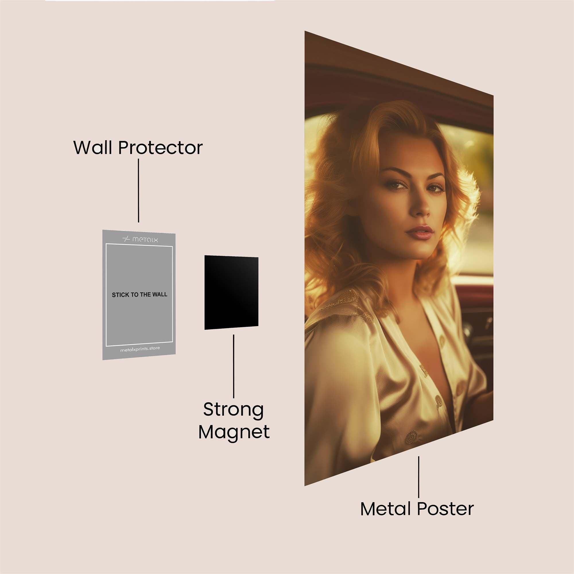 Blonde Enigmatic Safe Wall Magnetic / M