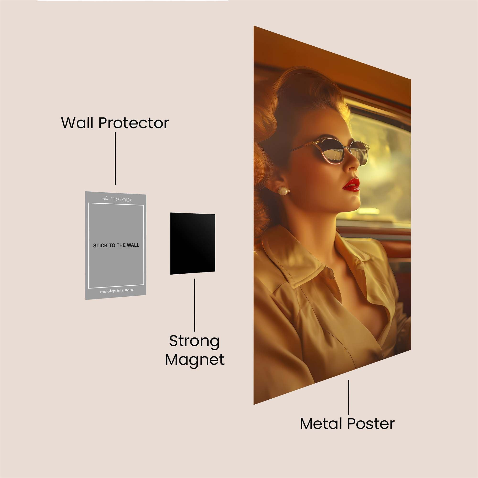 Retro Radiance Safe Wall Magnetic / M