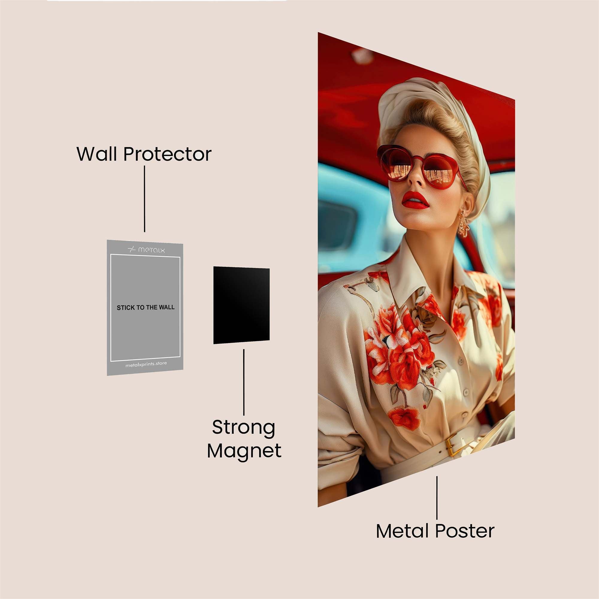 Retro Elegance Safe Wall Magnetic / M