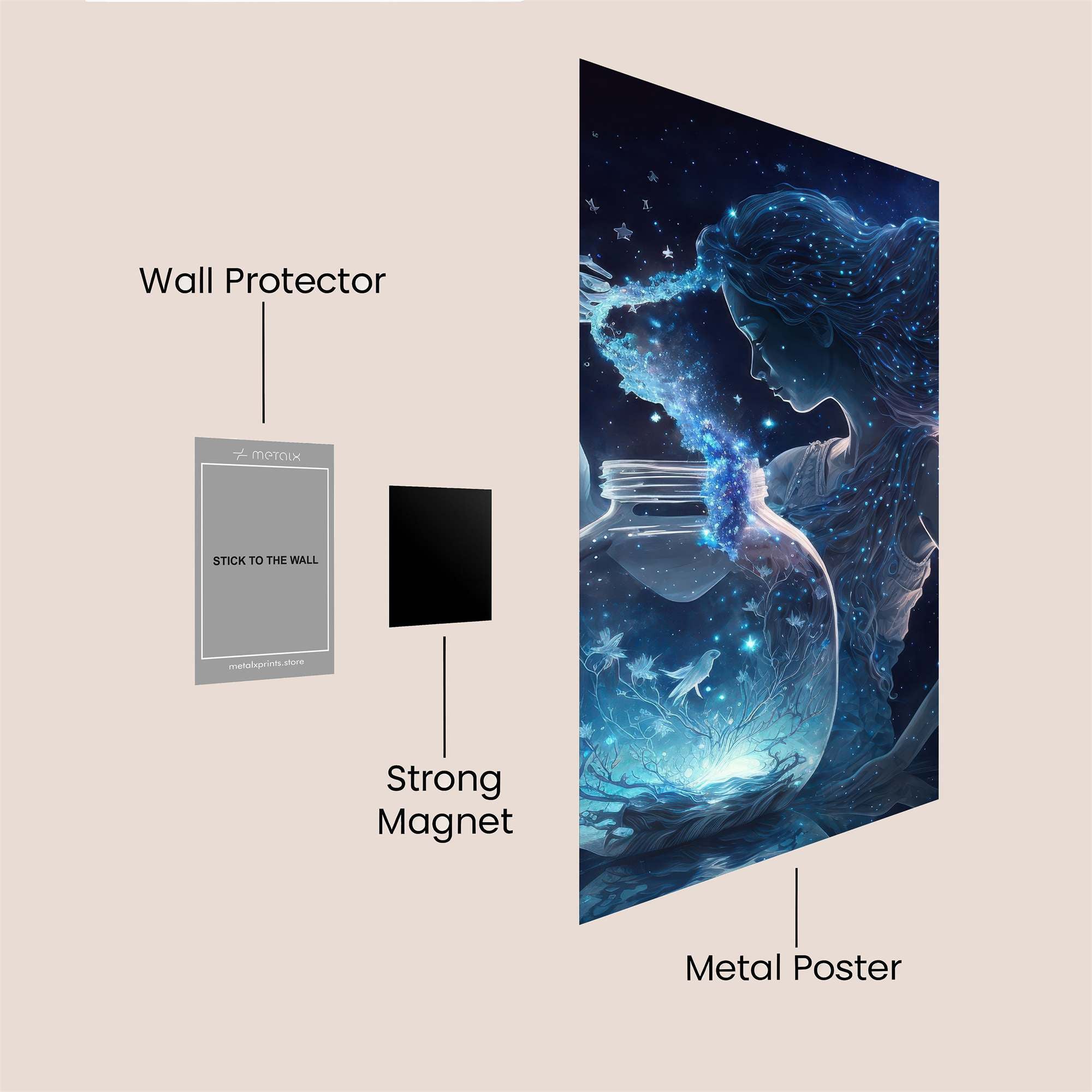 Stardust Whimsy Safe Wall Magnetic / M