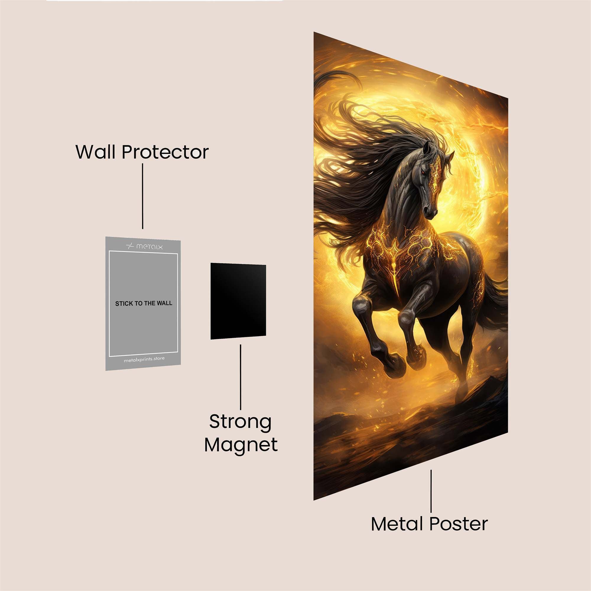 Stallion Blaze Safe Wall Magnetic / M