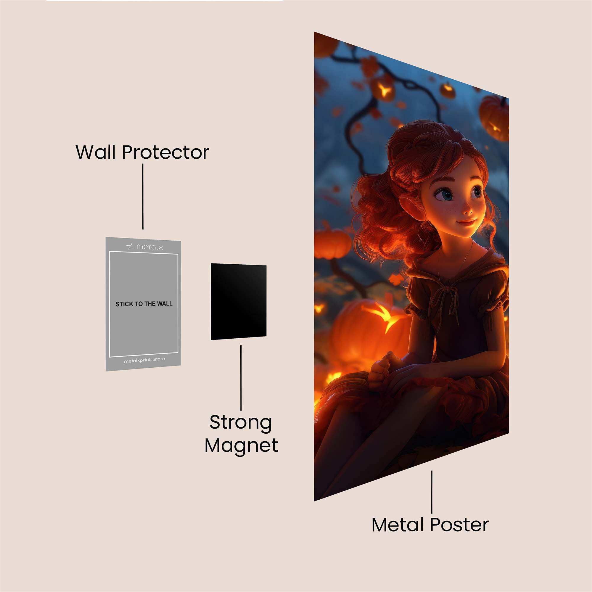 Pumpkin Enchantment Safe Wall Magnetic / M