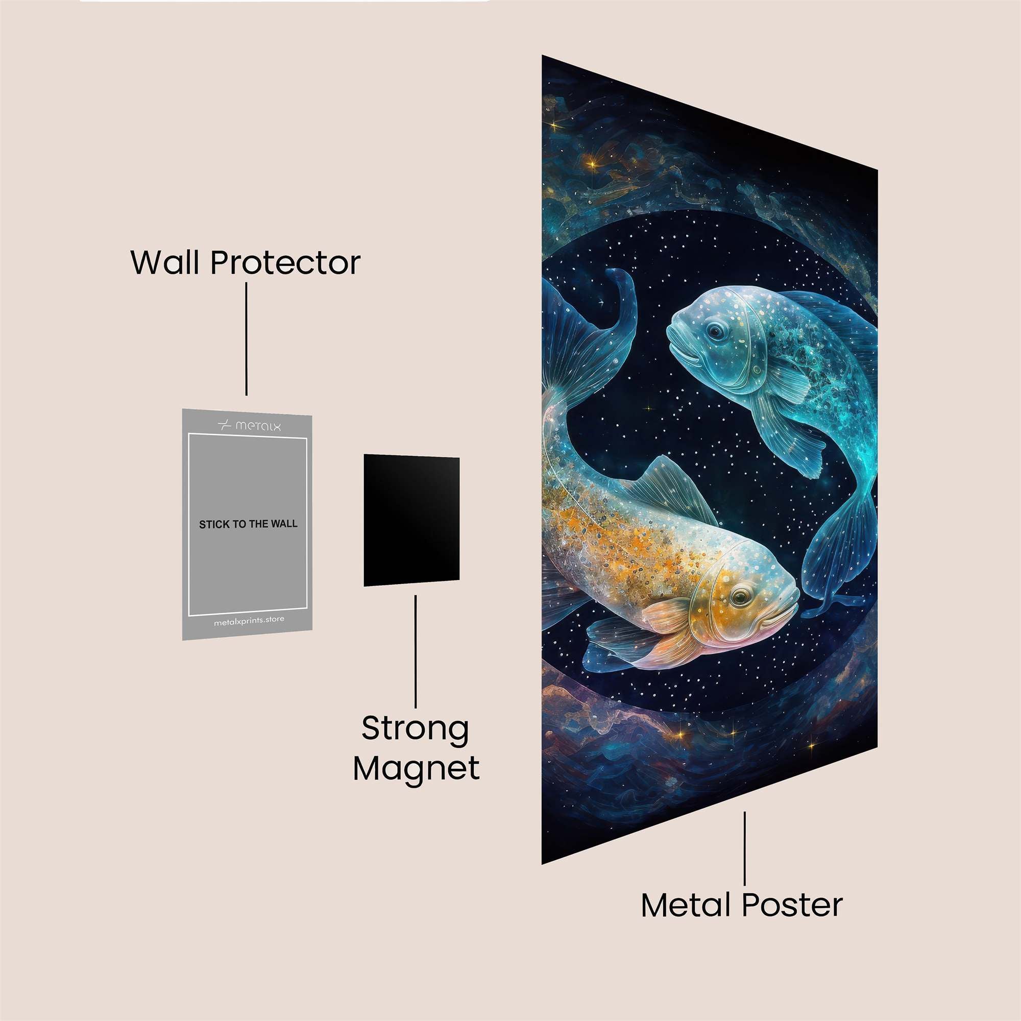 Cosmic Koi Safe Wall Magnetic / M
