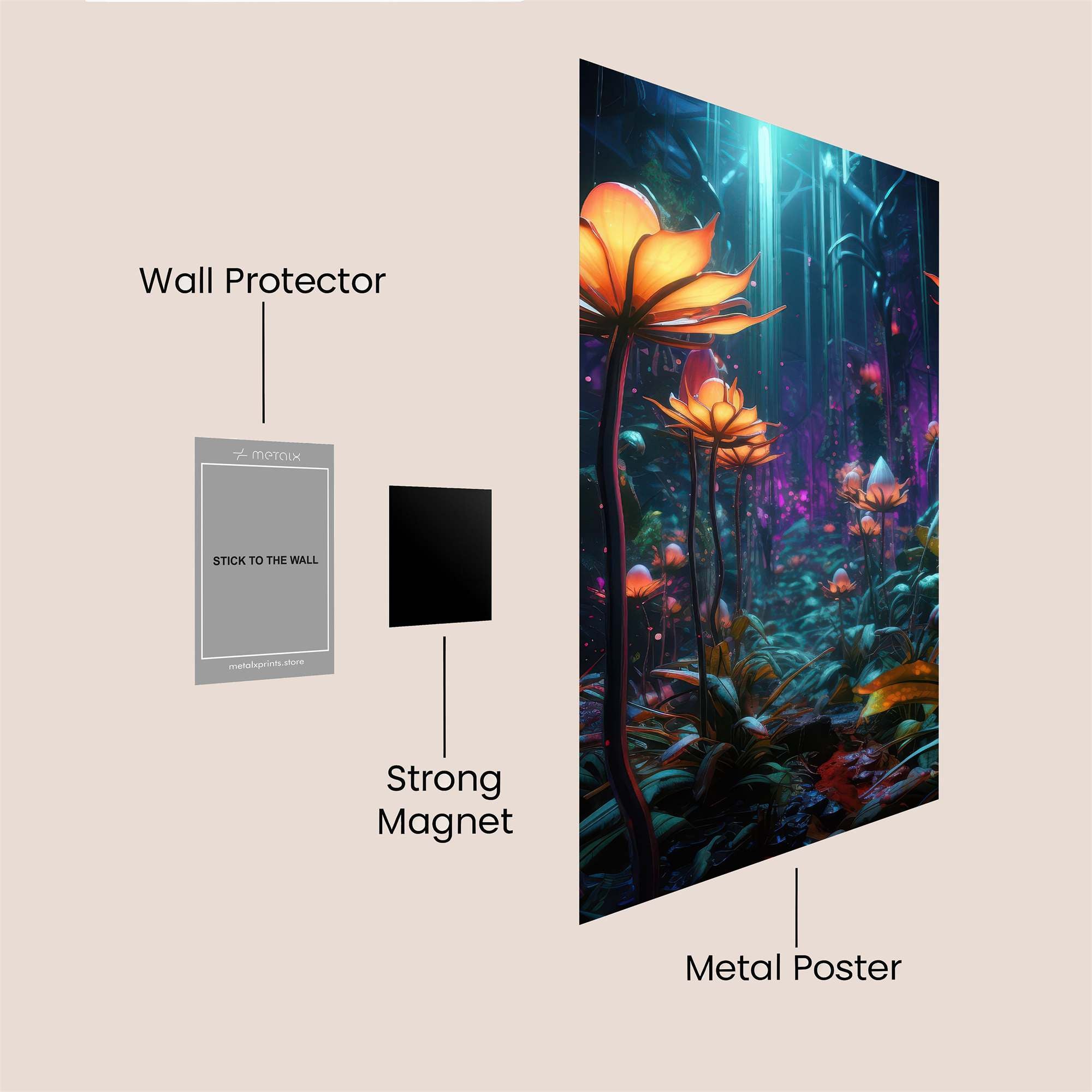 Lotus Glow Safe Wall Magnetic / M