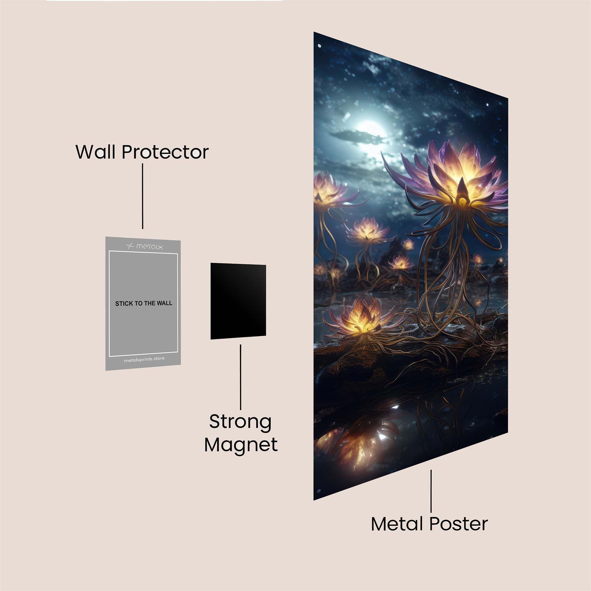 Lotus Luminescence Safe Wall Magnetic / M