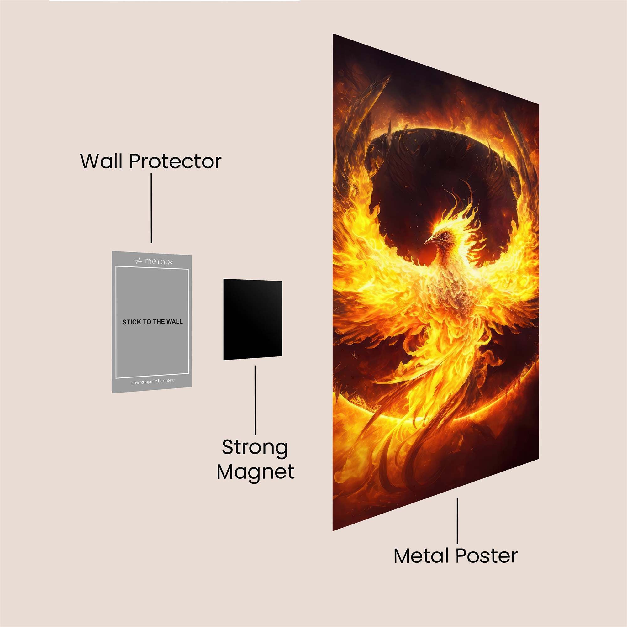Phoenix Resurgence Safe Wall Magnetic / M