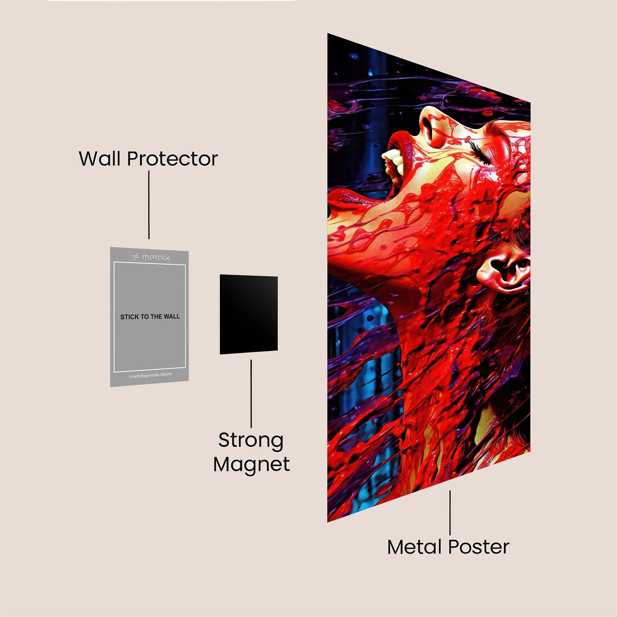 Blood Scream Safe Wall Magnetic / M