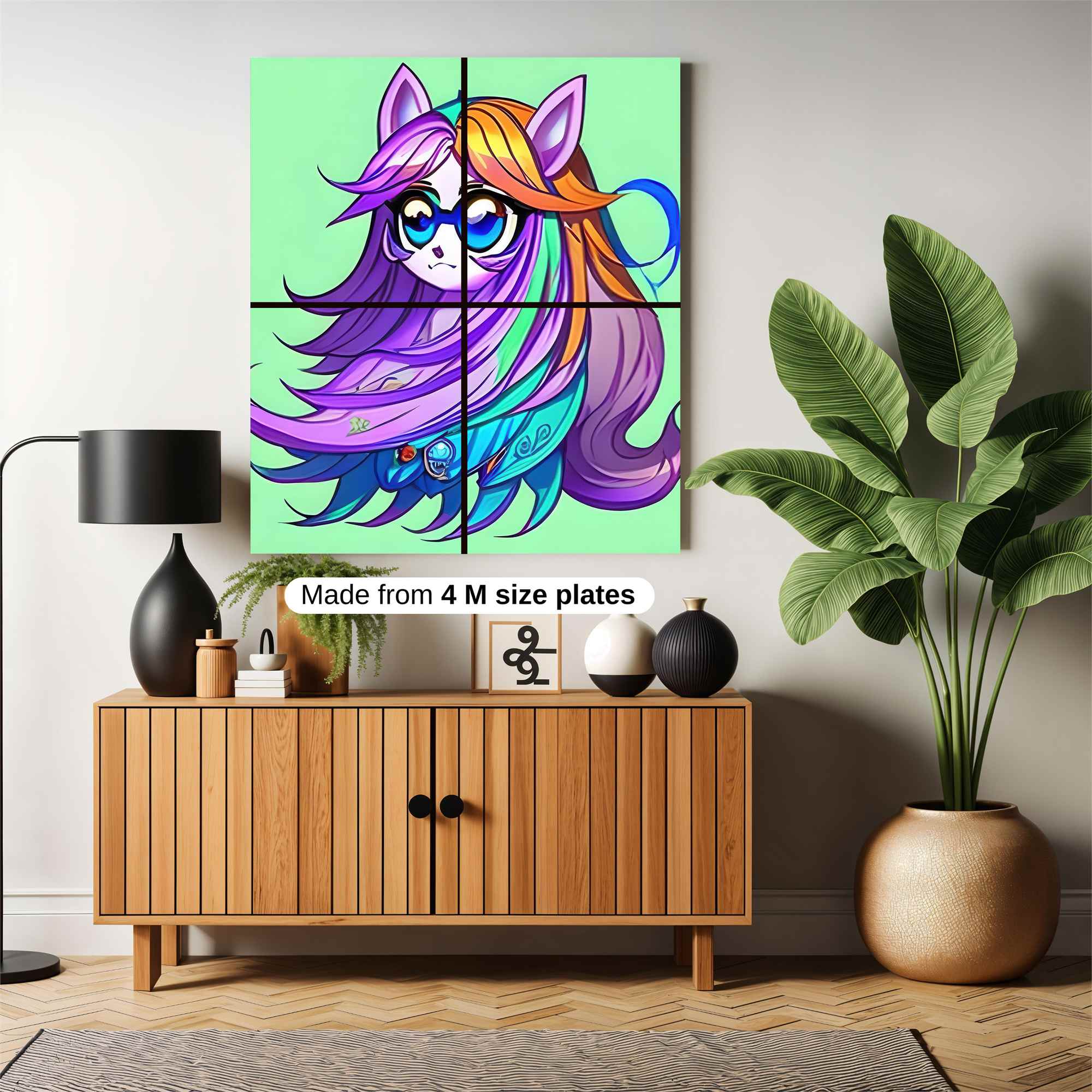 Rainbow Whimsy Safe Wall Magnetic / M