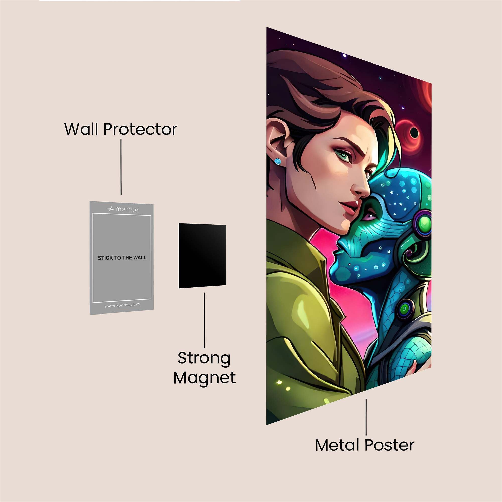 Alien Embrace Safe Wall Magnetic / M