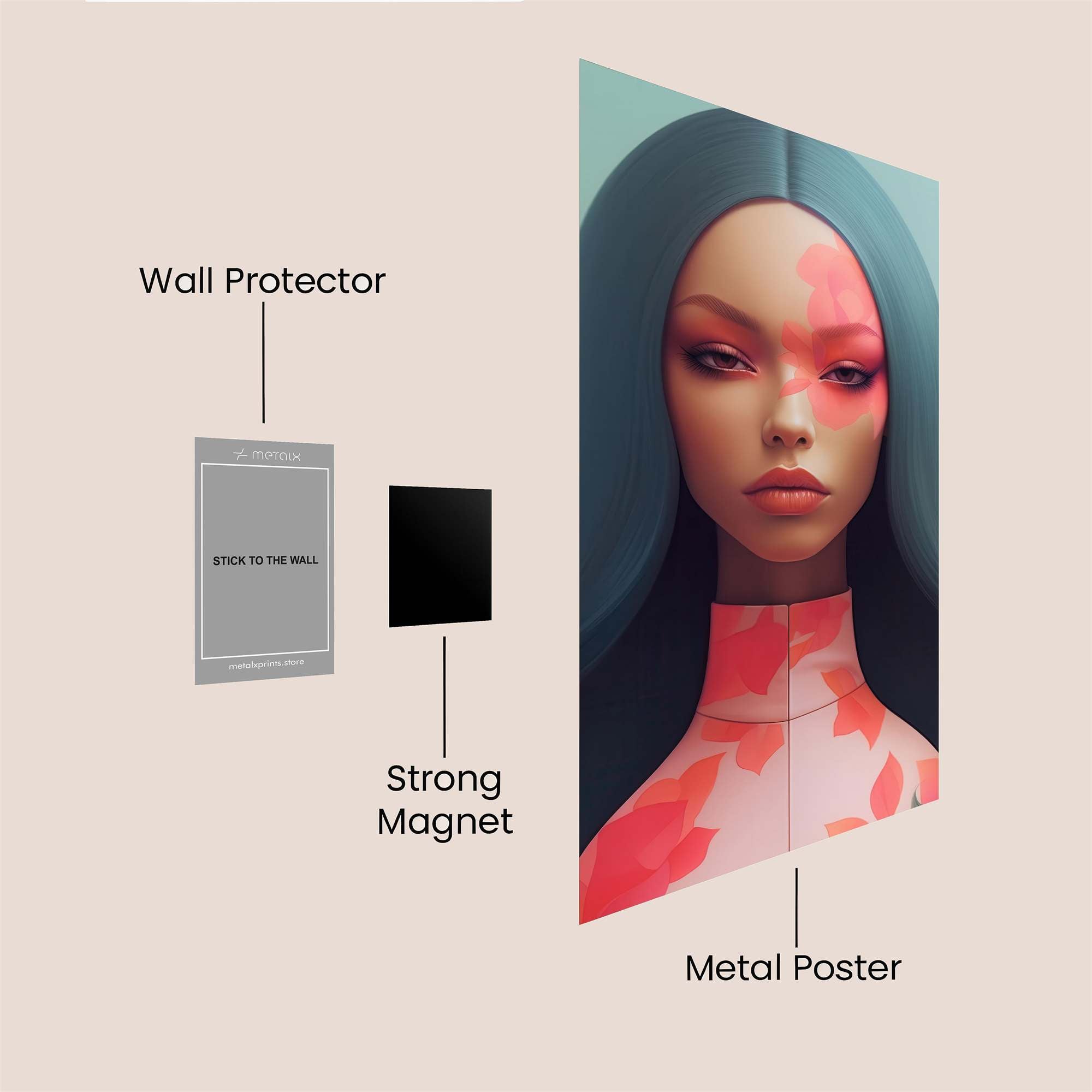 Floral Enigma Safe Wall Magnetic / M