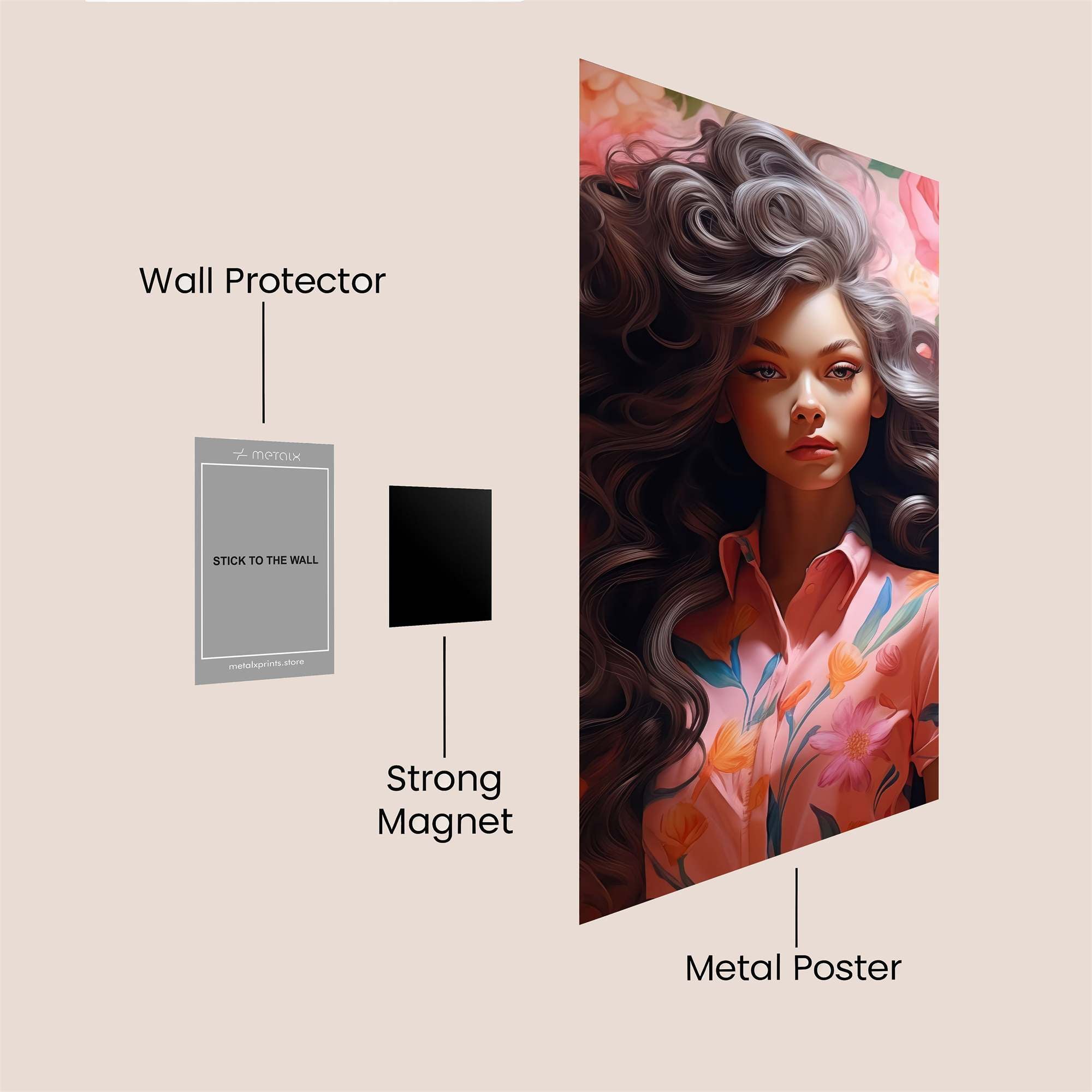 Floral Elegance Safe Wall Magnetic / M