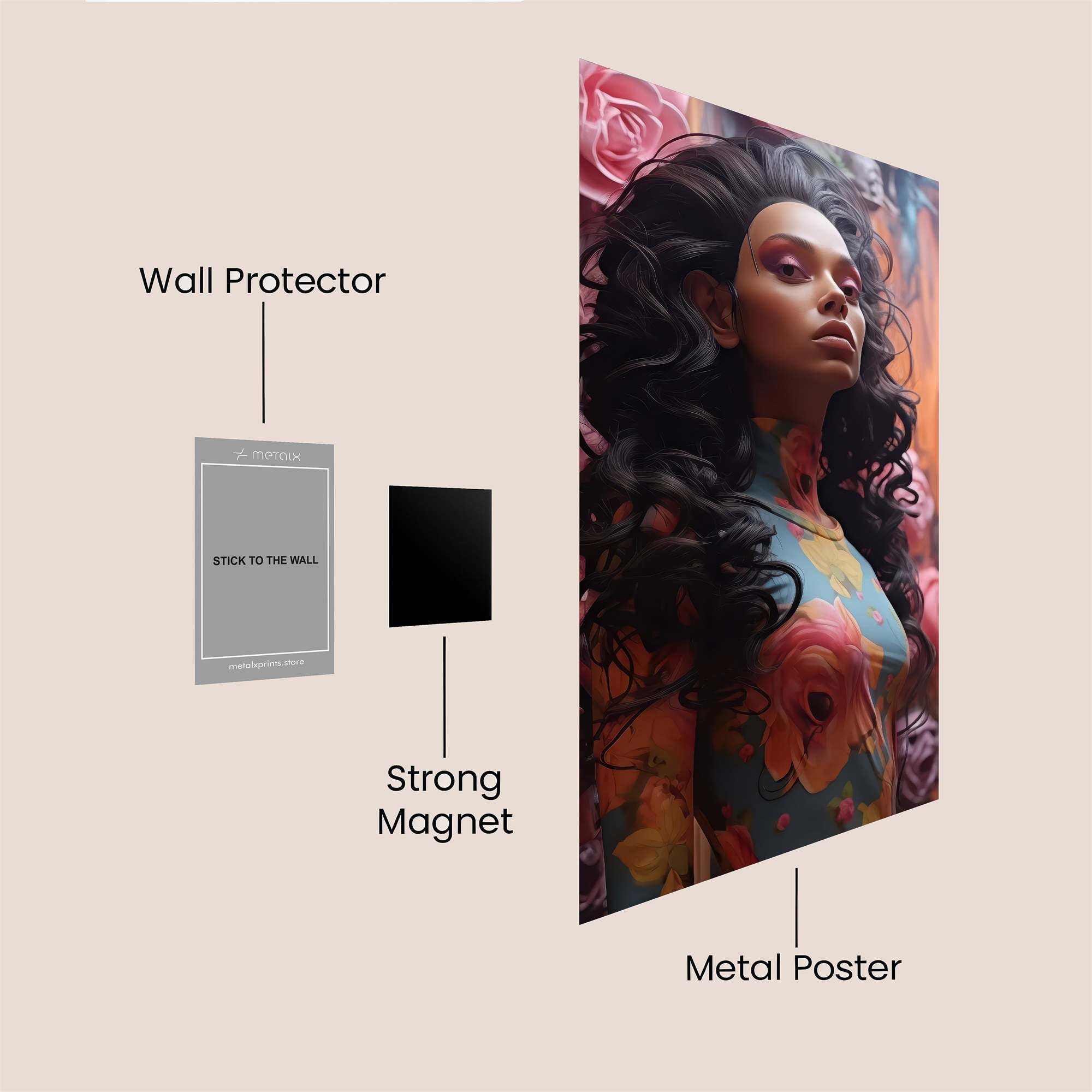 Floral Fantasy Safe Wall Magnetic / M