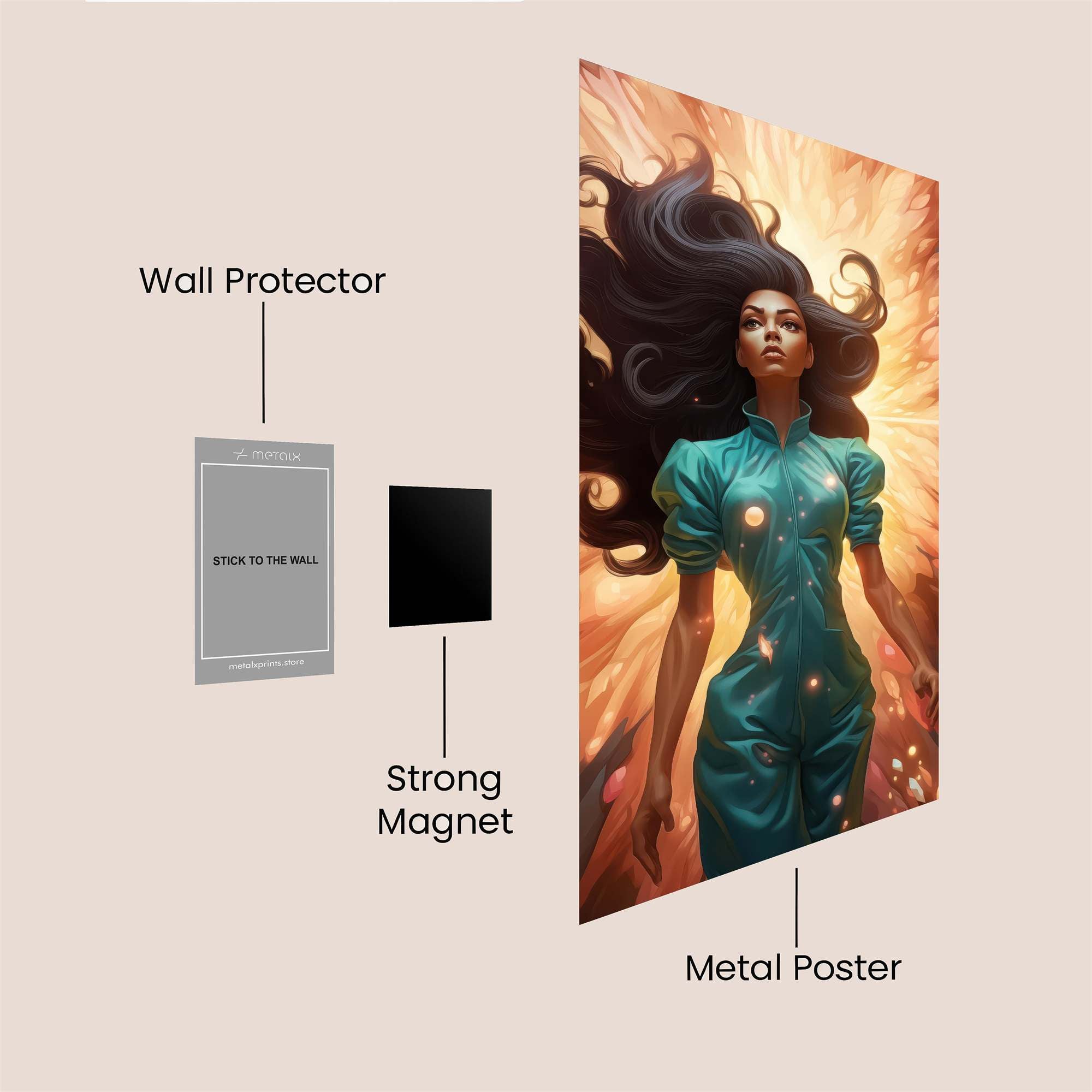 Phoenix Rising Safe Wall Magnetic / M