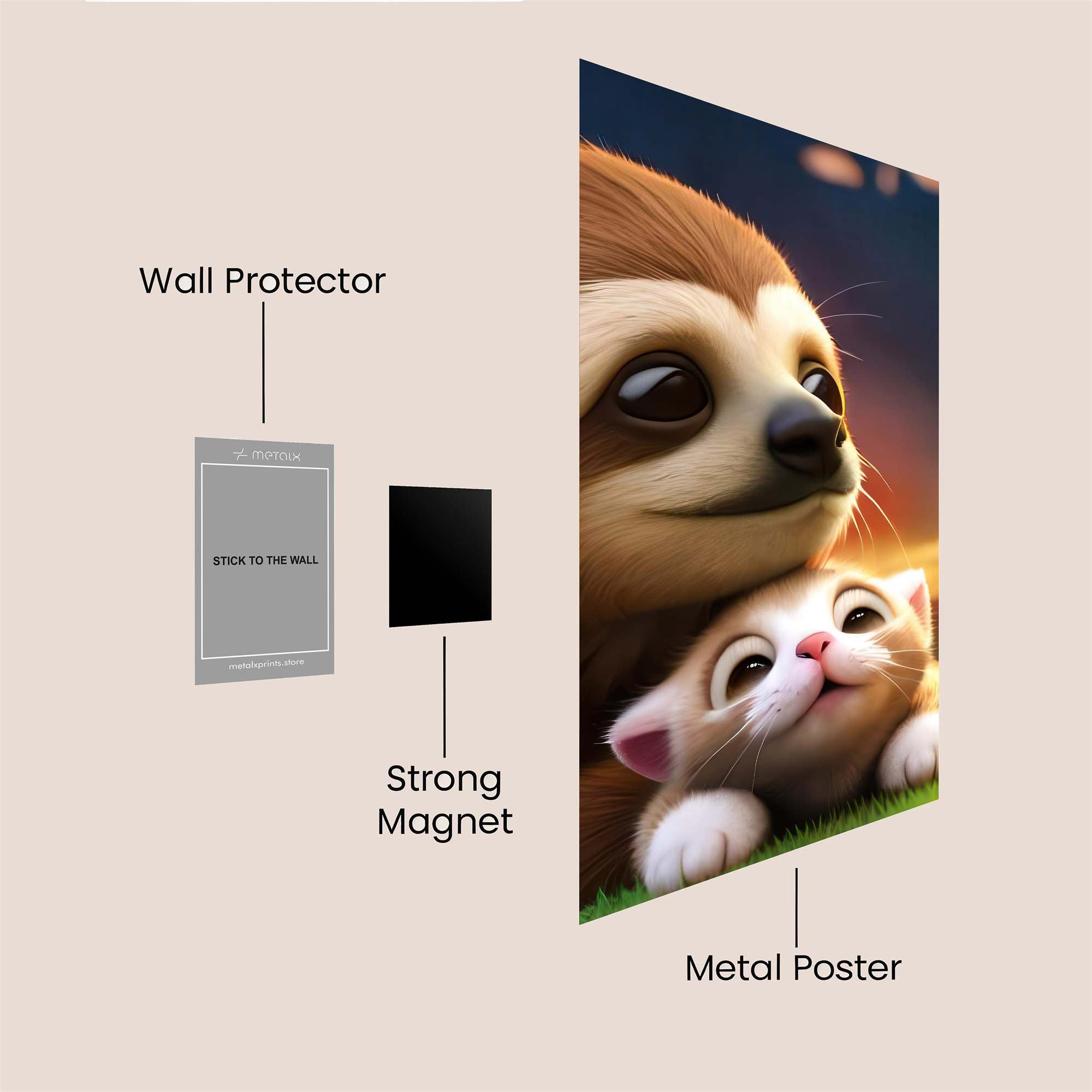 Slothful Serenity Safe Wall Magnetic / M