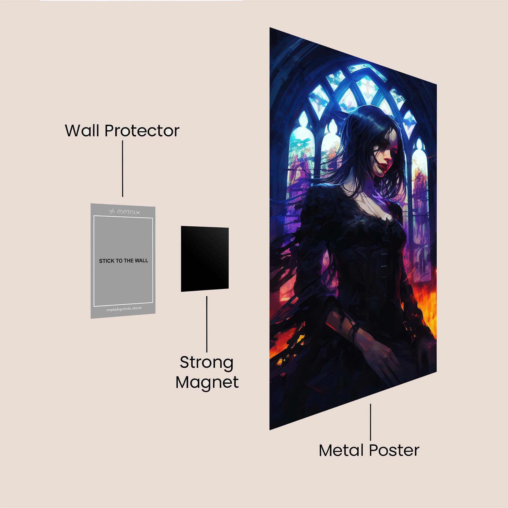 Gothic Elegance Safe Wall Magnetic / M