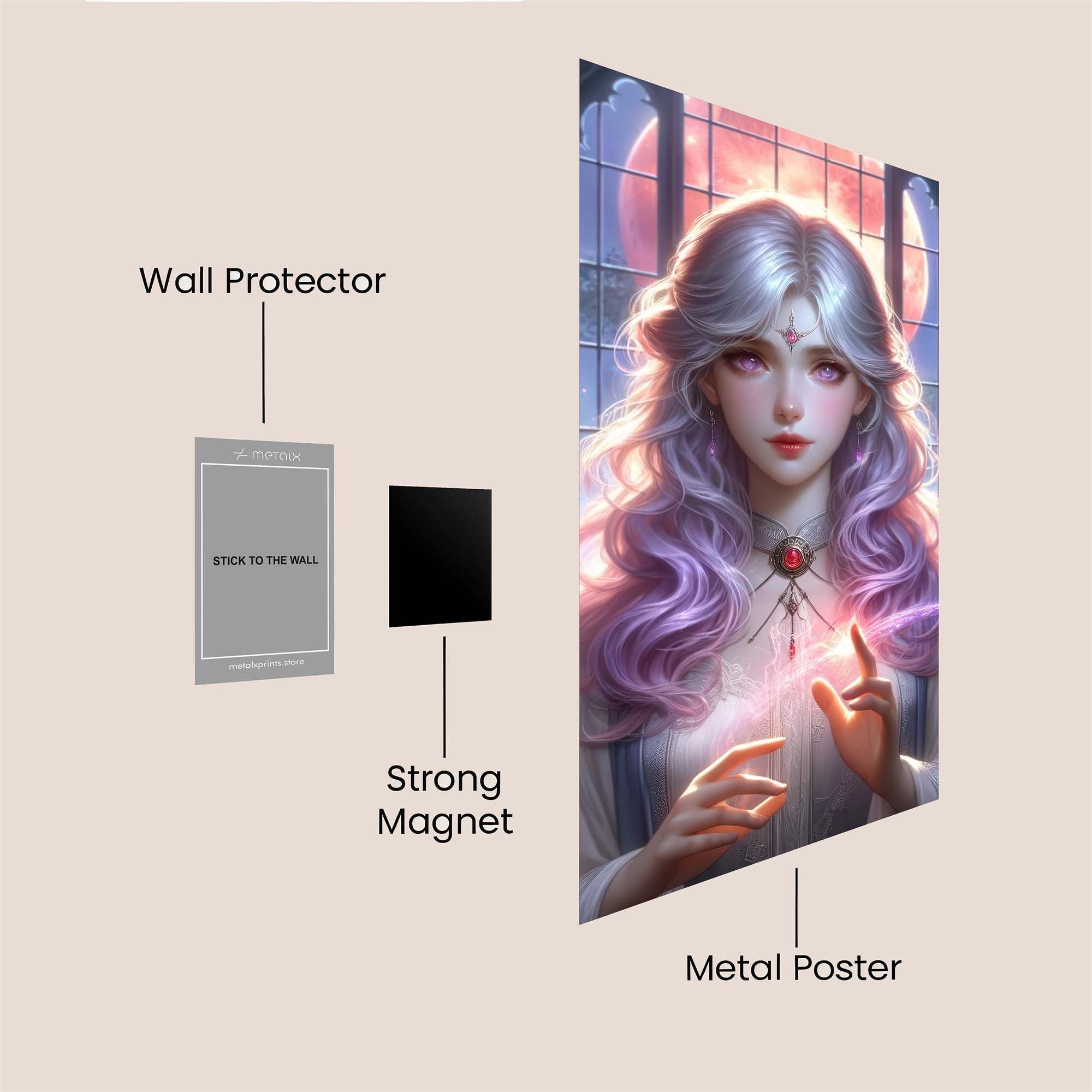 Moonlit Enchantress Safe Wall Magnetic / M
