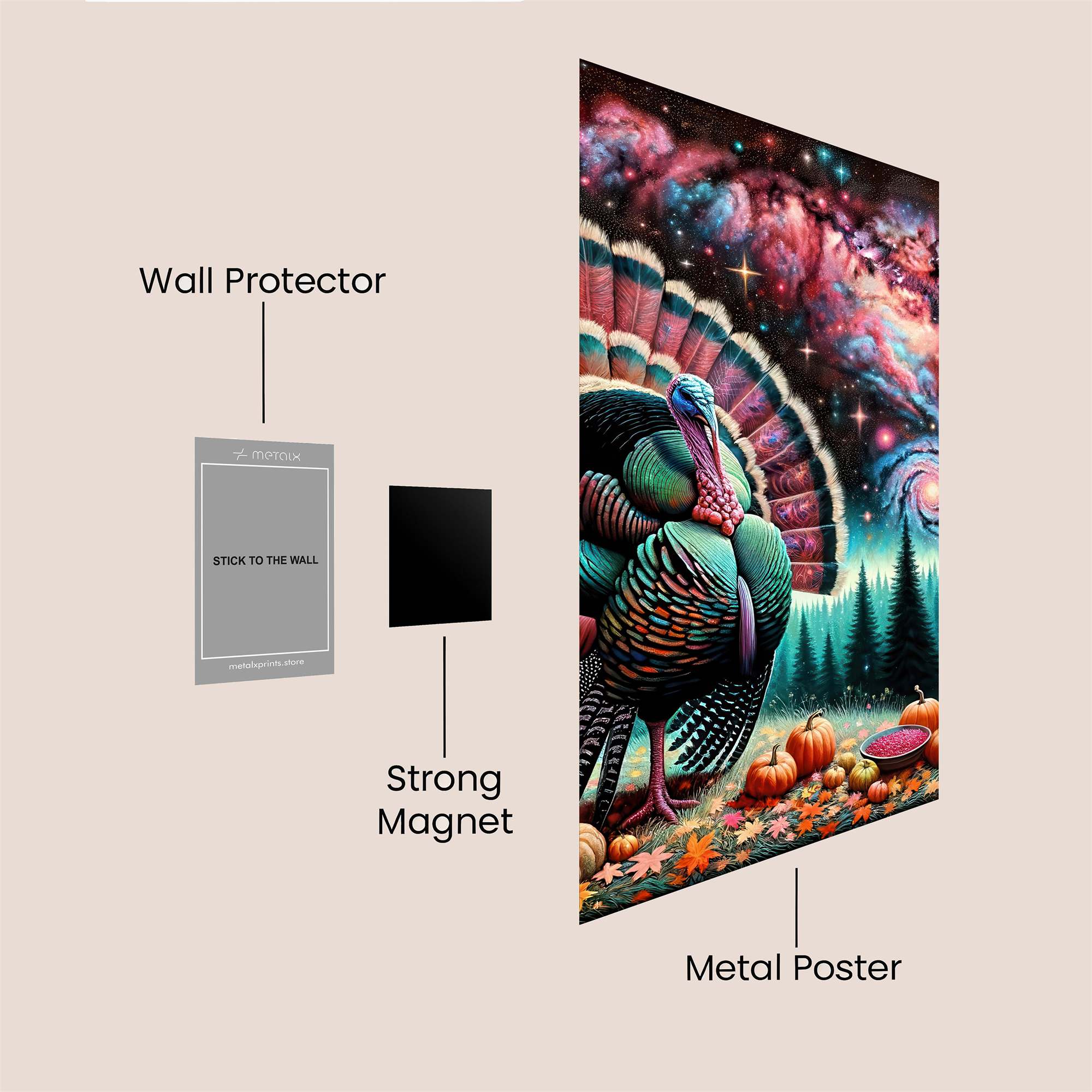 Cosmic Turkey Safe Wall Magnetic / M