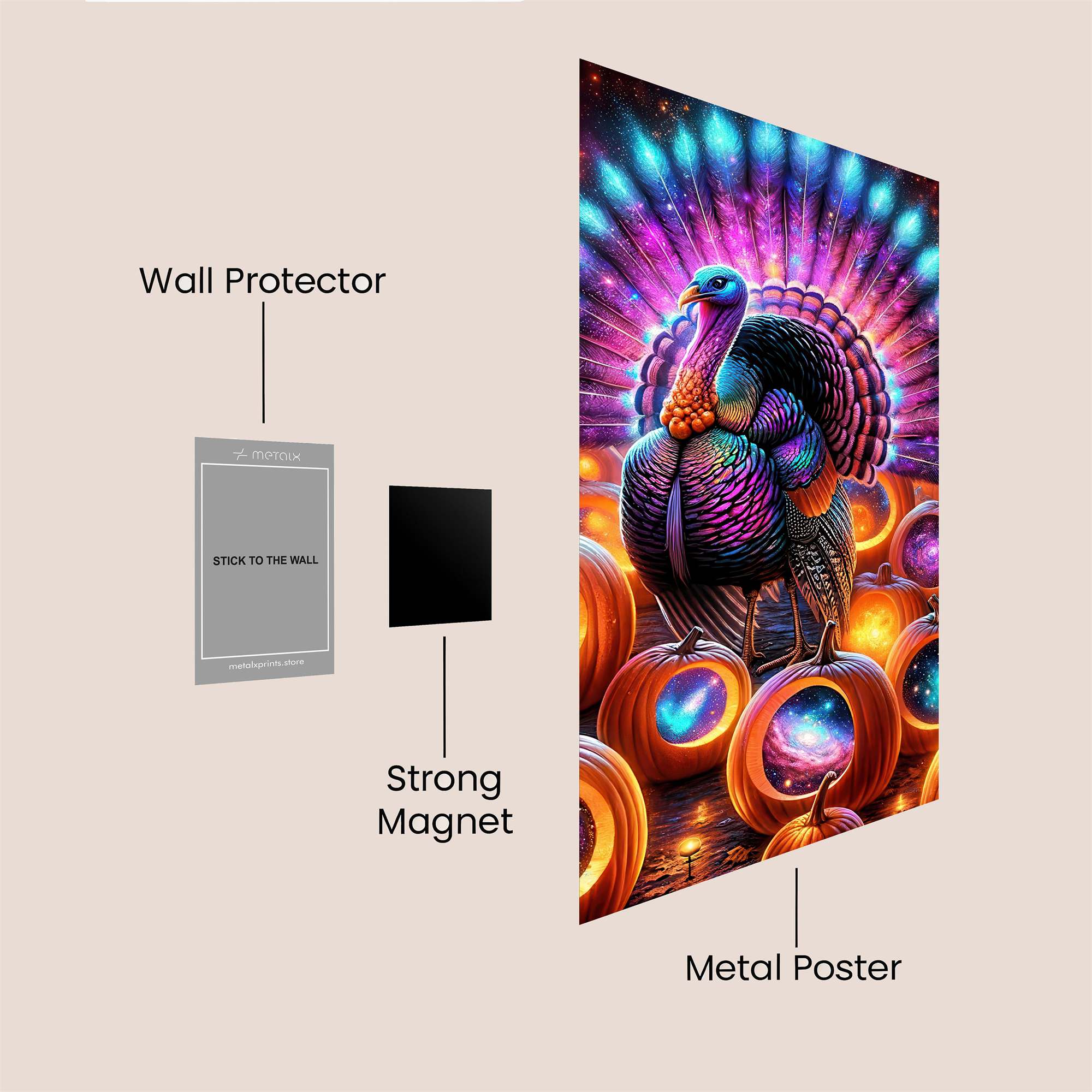 Peacock Cosmic Safe Wall Magnetic / M