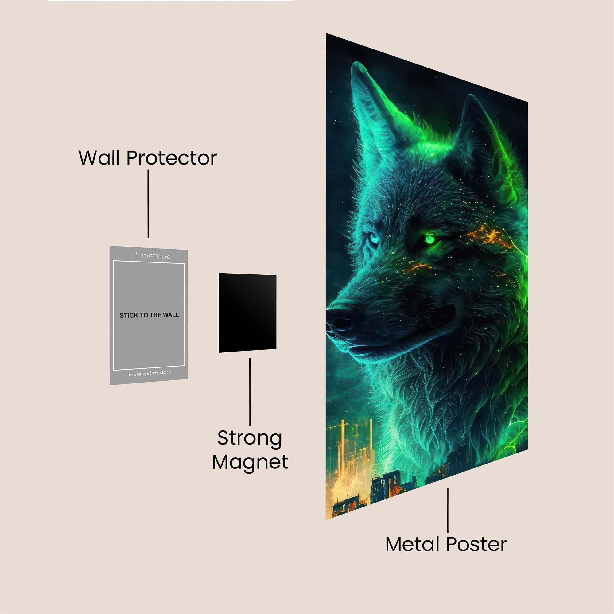 Lunar Glow Safe Wall Magnetic / M