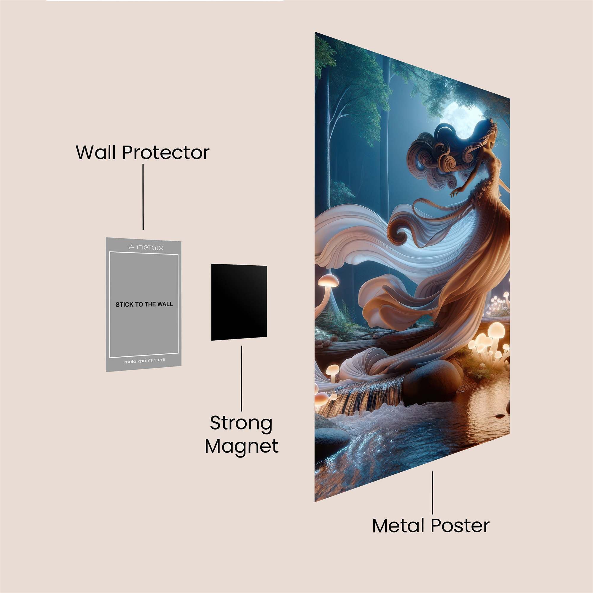 Moonlit Whimsy Safe Wall Magnetic / M