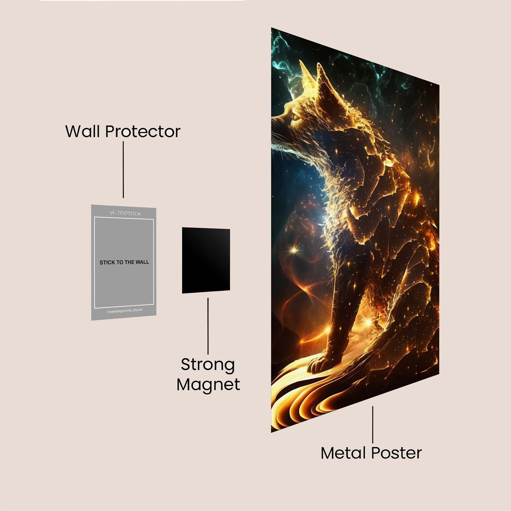 Cosmic Fox Safe Wall Magnetic / M