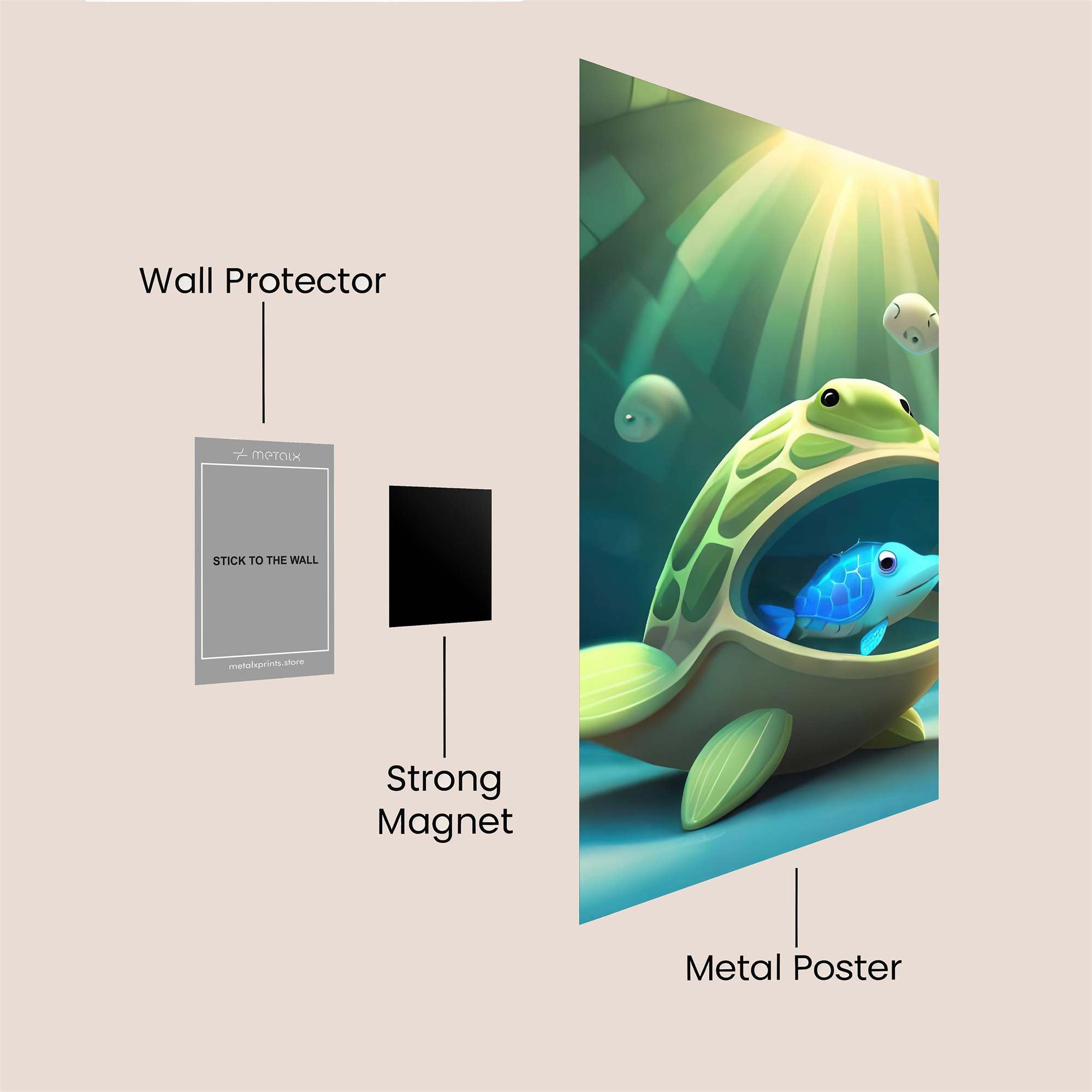 Turtle Sanctuary Safe Wall Magnetic / M