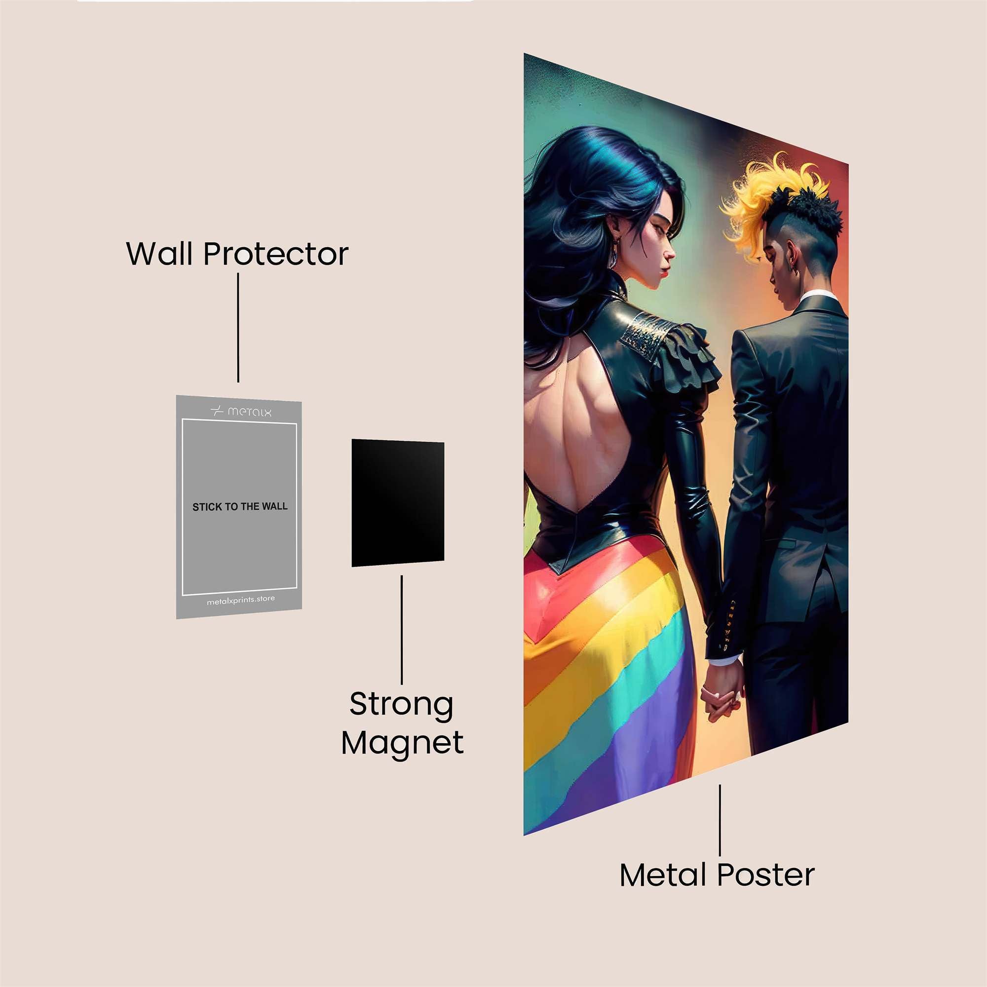 Rainbow Elegance Safe Wall Magnetic / M
