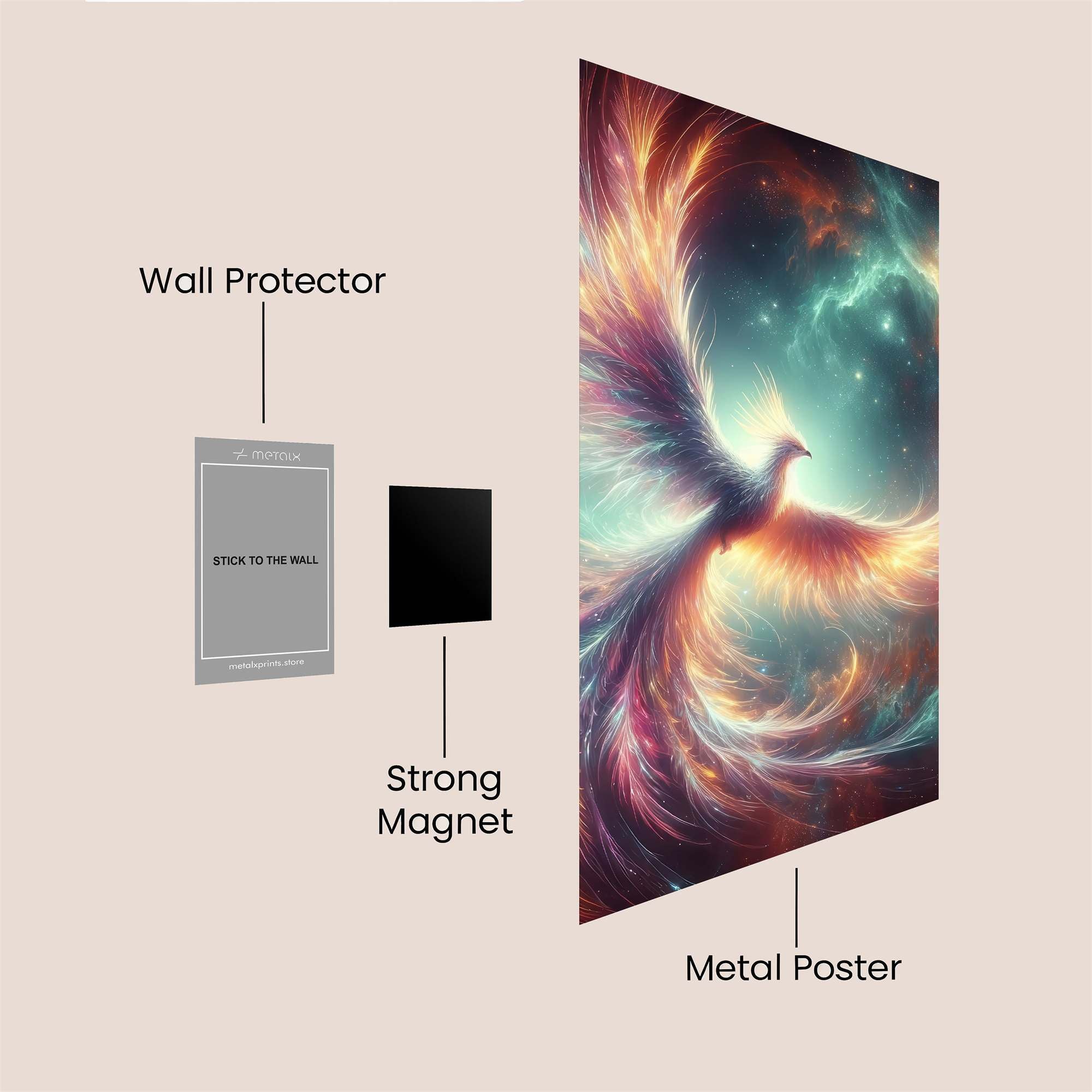 Phoenix Rebirth Safe Wall Magnetic / M