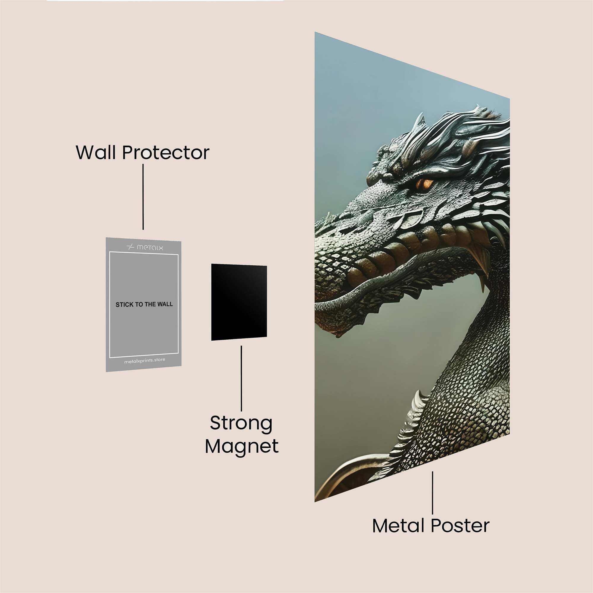 Dragon Menace Safe Wall Magnetic / M