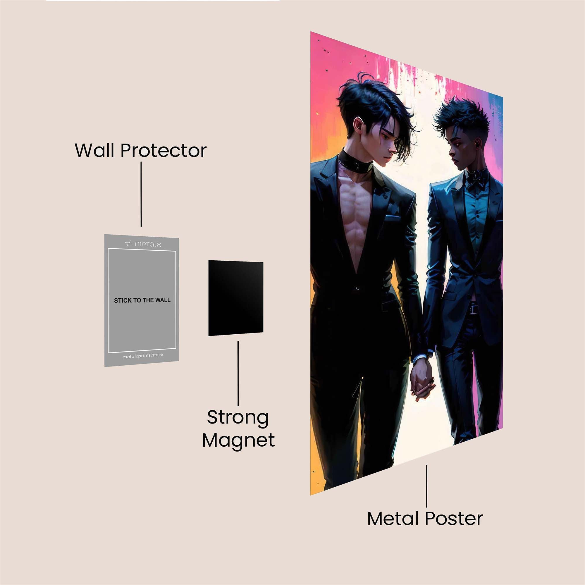 Lovers' Twilight Safe Wall Magnetic / M
