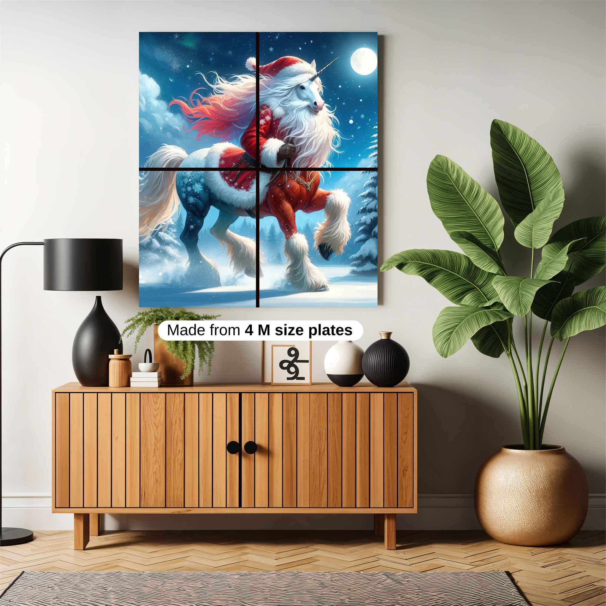 Santa Unicorn Safe Wall Magnetic / M
