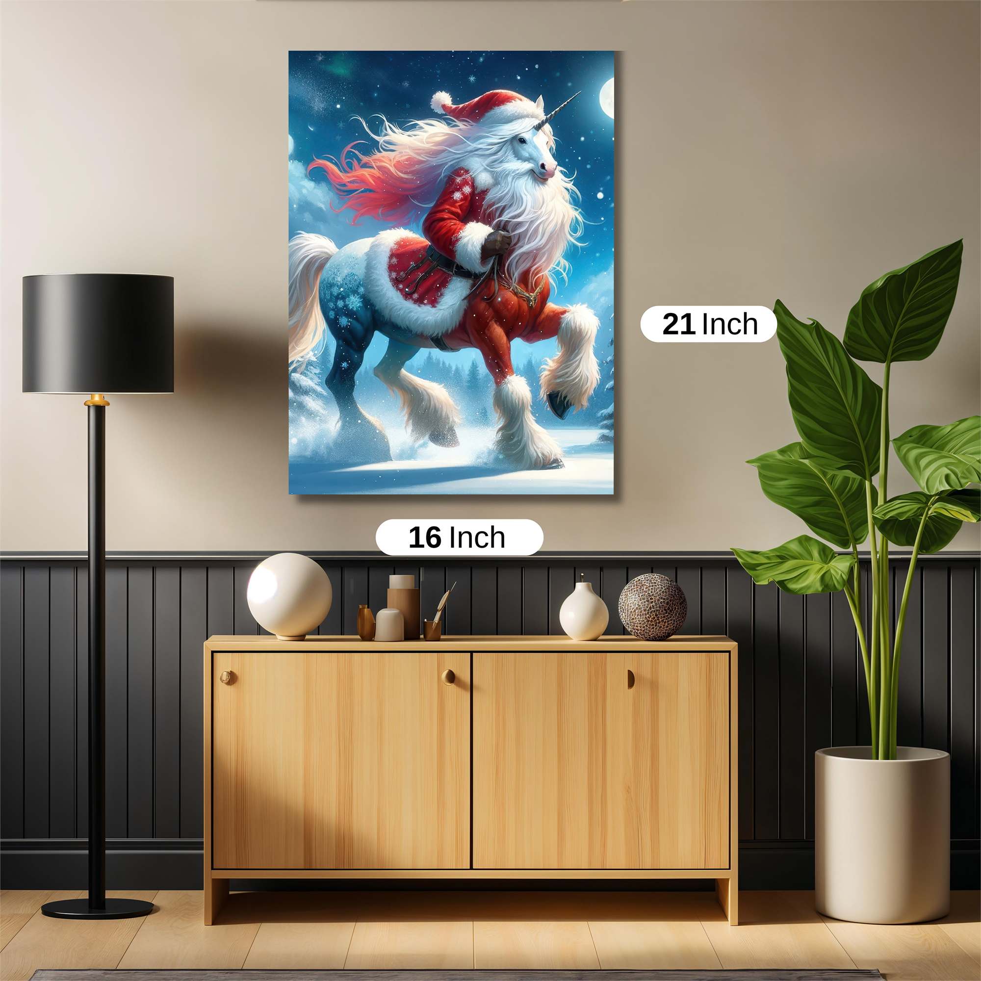 Santa Unicorn Safe Wall Magnetic / M