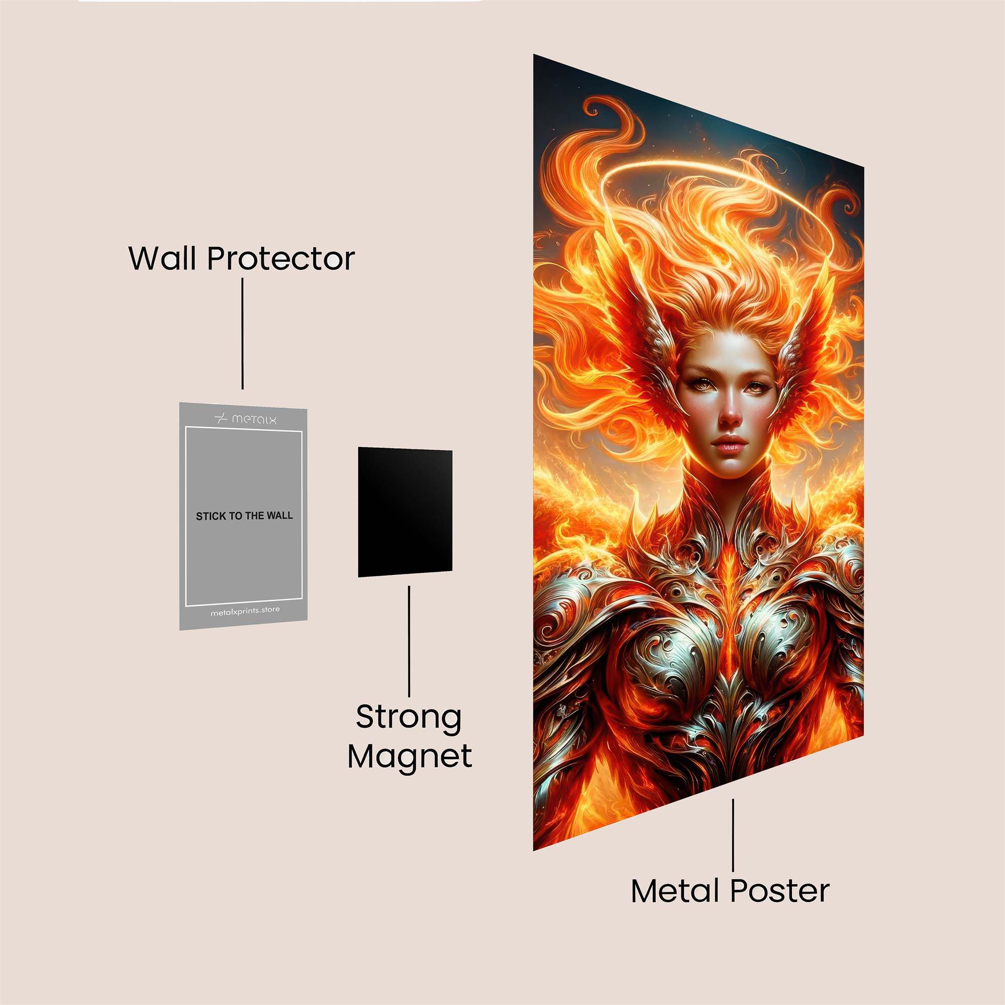 Fiery Seraphim Safe Wall Magnetic / M