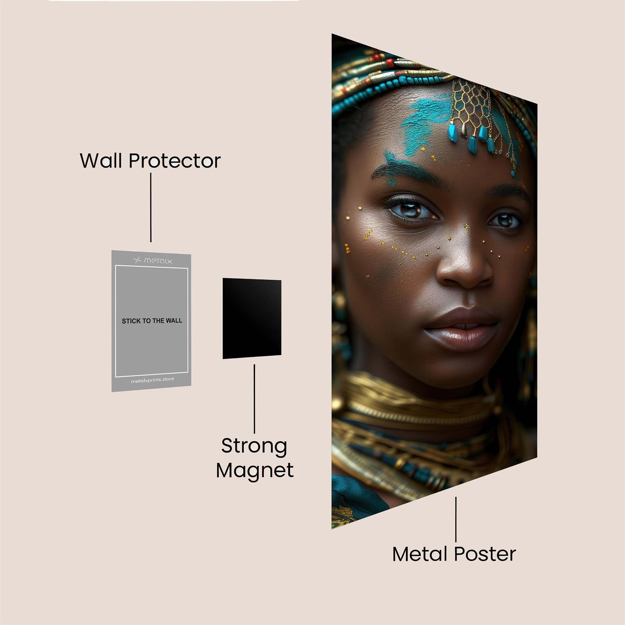 Queenly Aura Safe Wall Magnetic / M