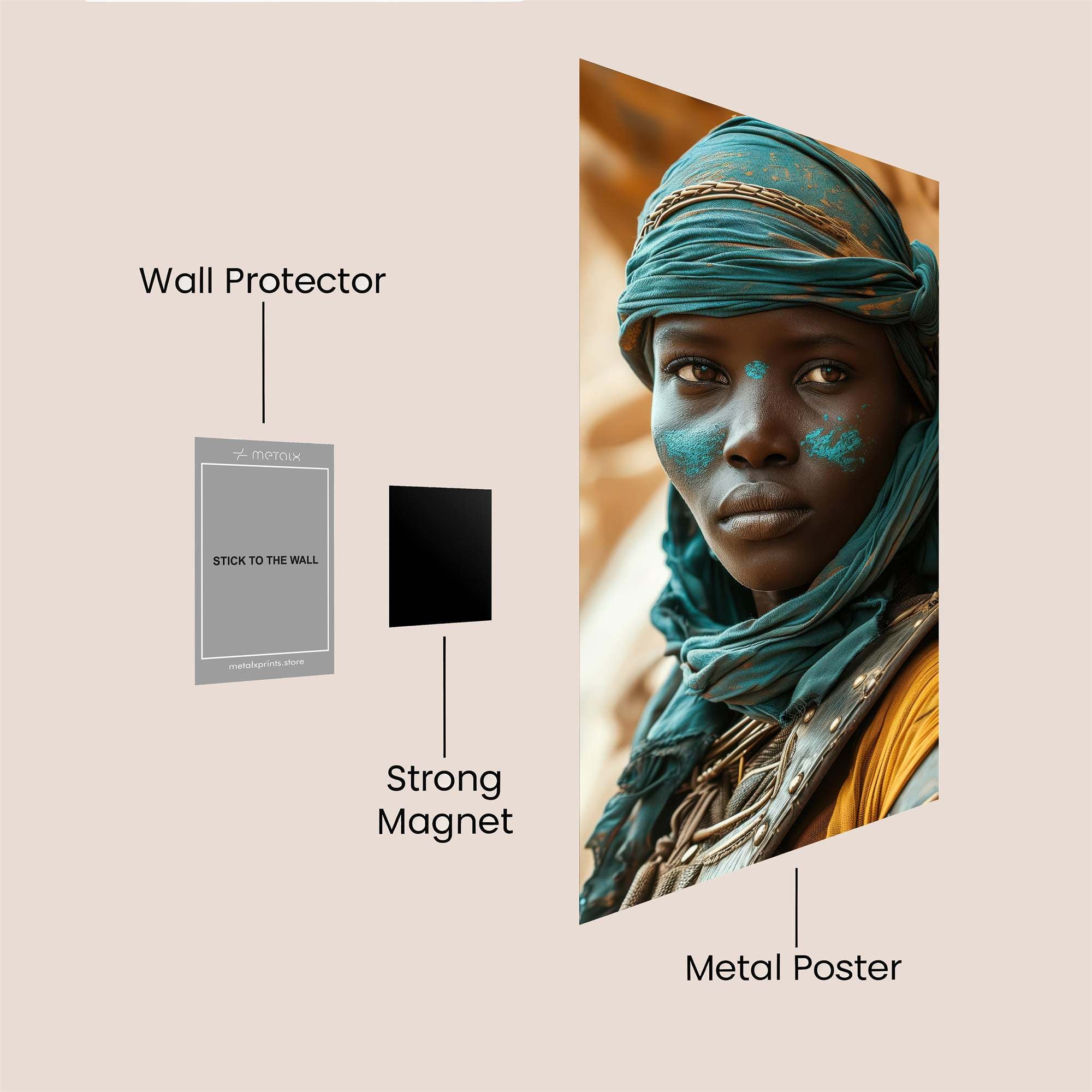 Desert Warrior Safe Wall Magnetic / M