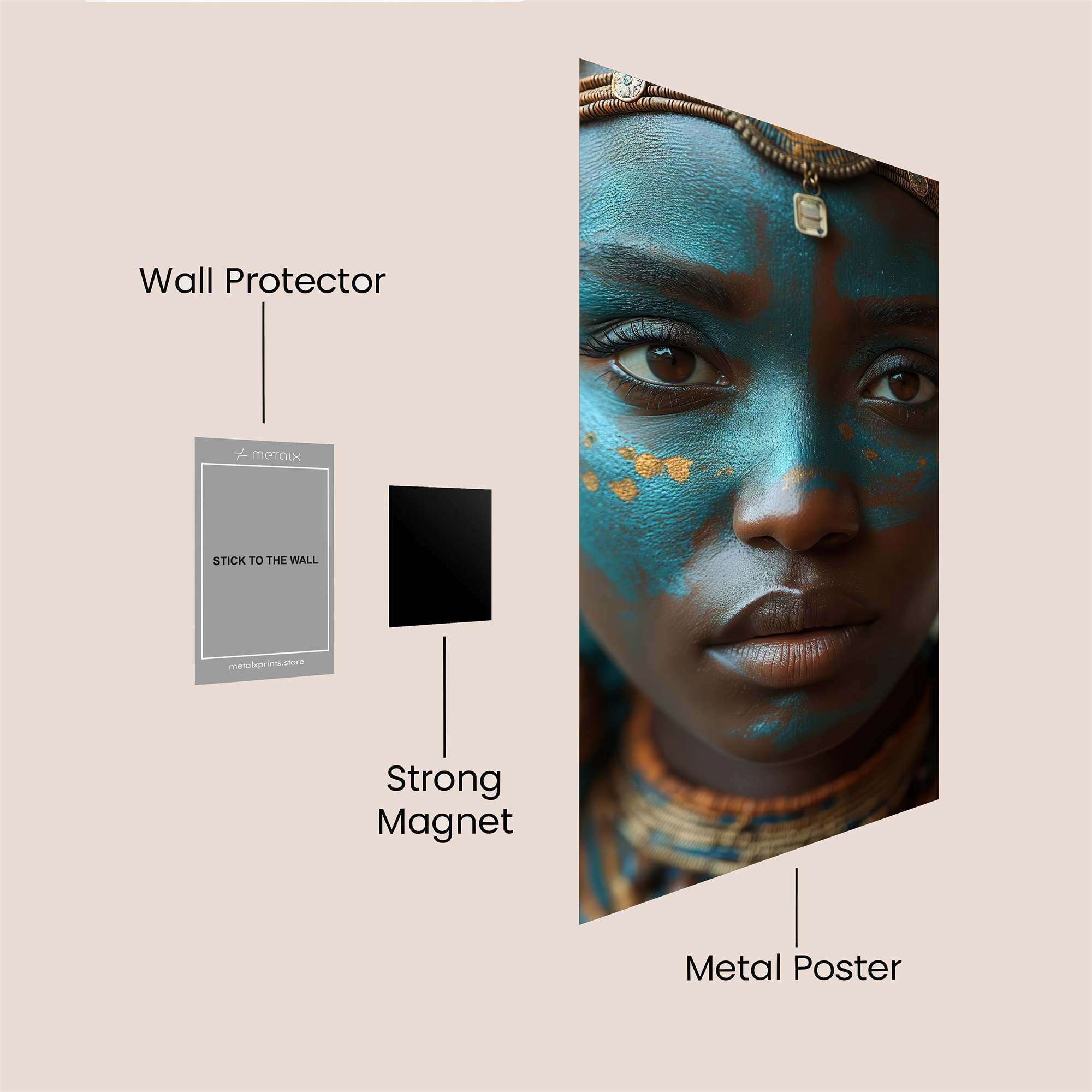 Queenly Aura Safe Wall Magnetic / M