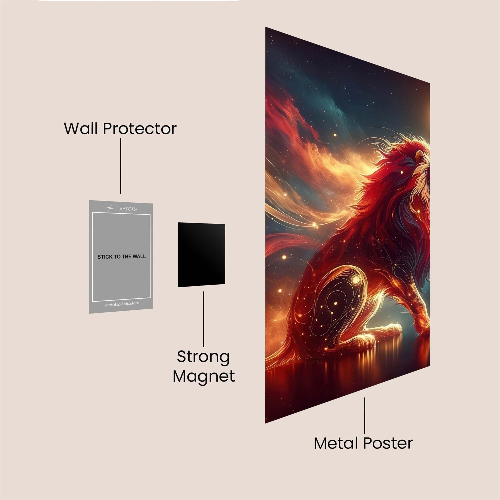 Lion Blaze Safe Wall Magnetic / M