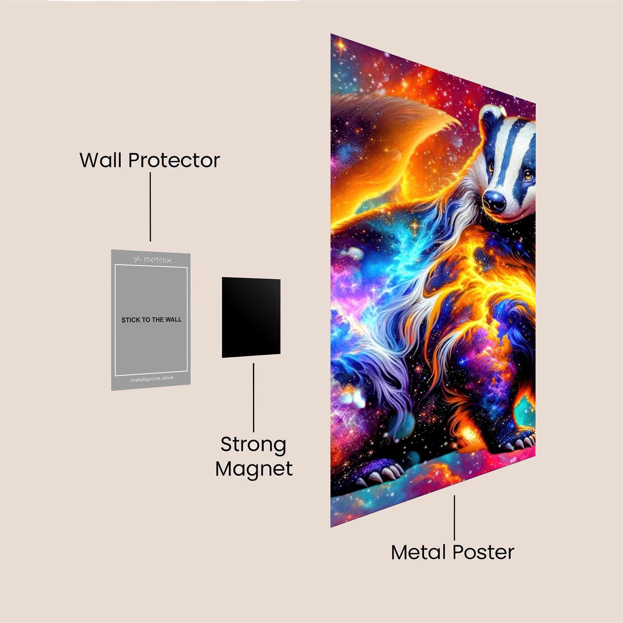 Cosmic Badger Safe Wall Magnetic / M