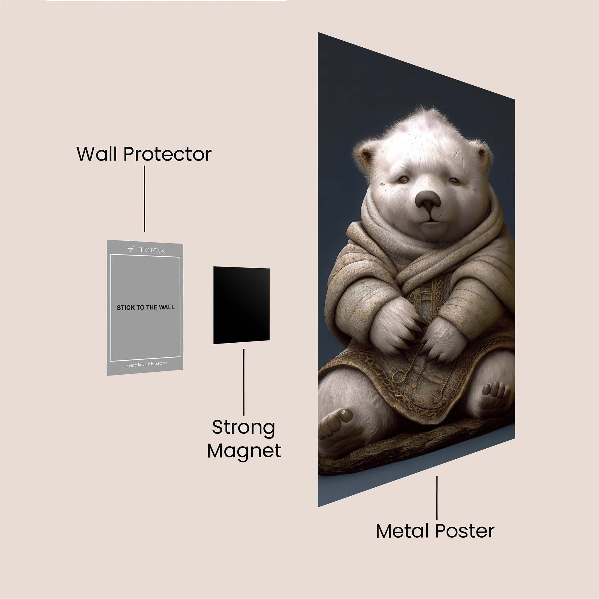 Bear Serenity Safe Wall Magnetic / M