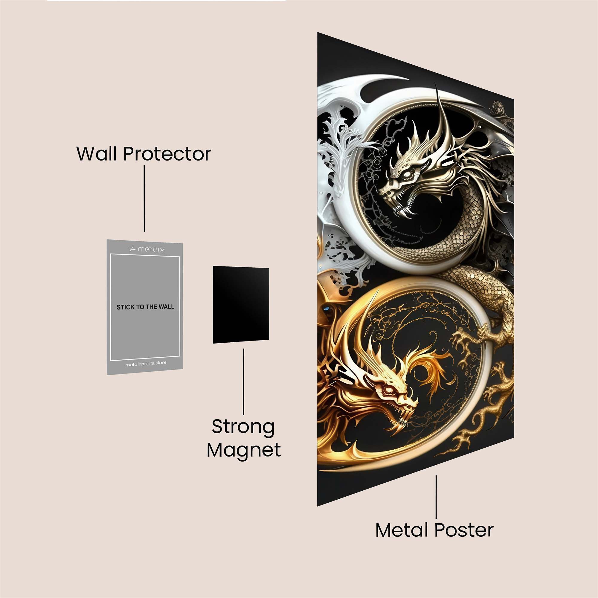 Dragons' Duality Safe Wall Magnetic / M
