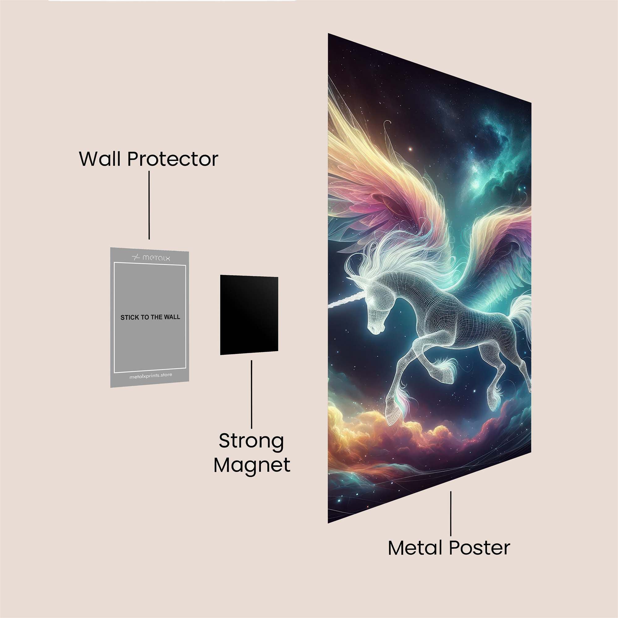 Unicorn Dreamscape Safe Wall Magnetic / M