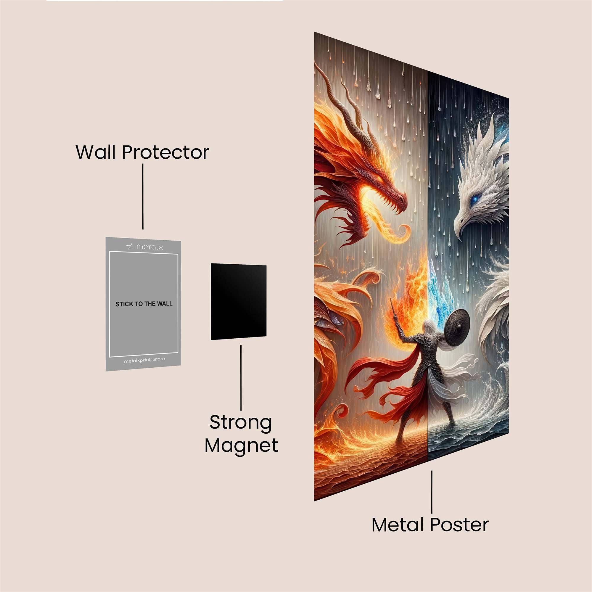 Dragons' Duel Safe Wall Magnetic / M